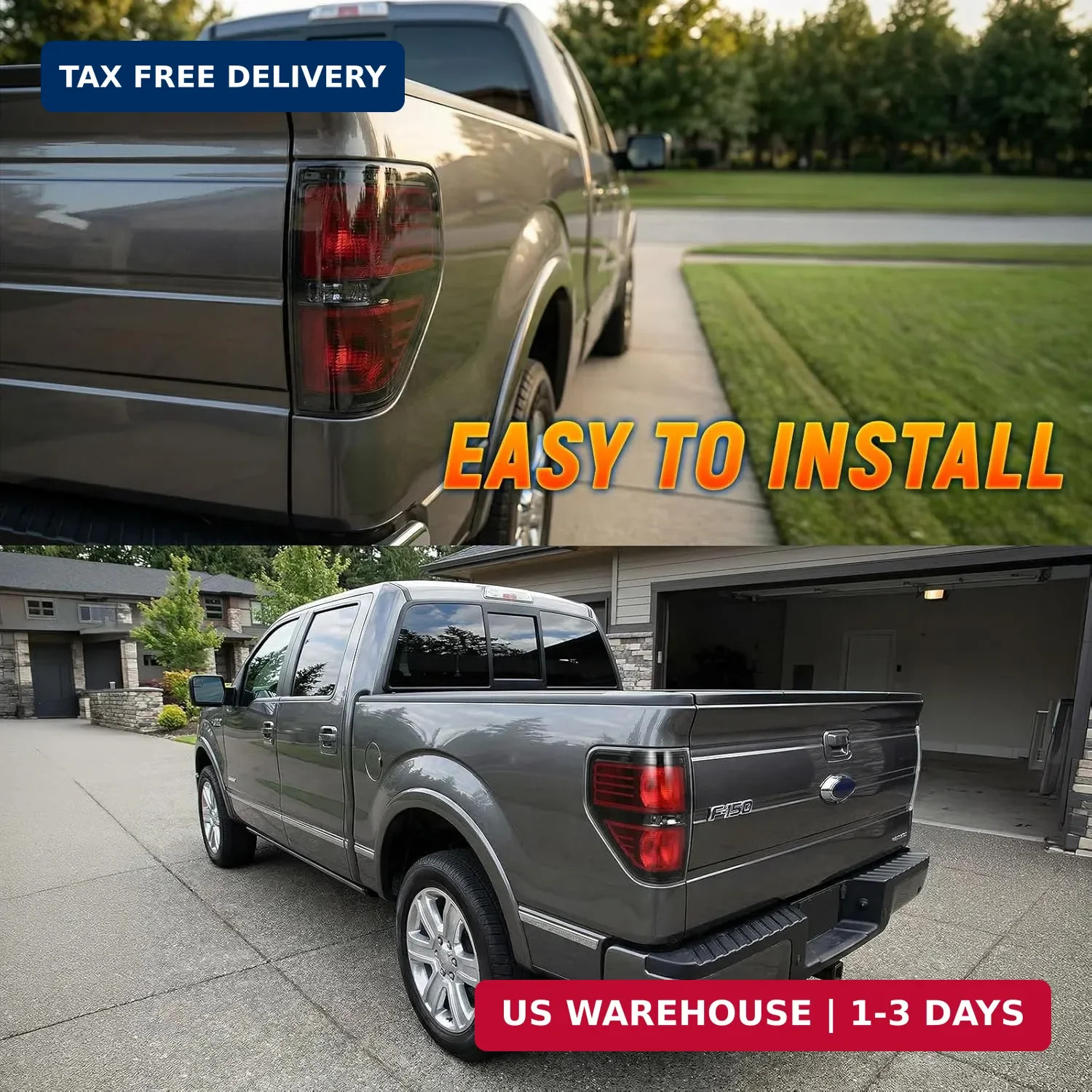 Rear Brake Tail Light for 2009 2010 2011 2012 2013 2014 Ford F150 F-150 Left Dri