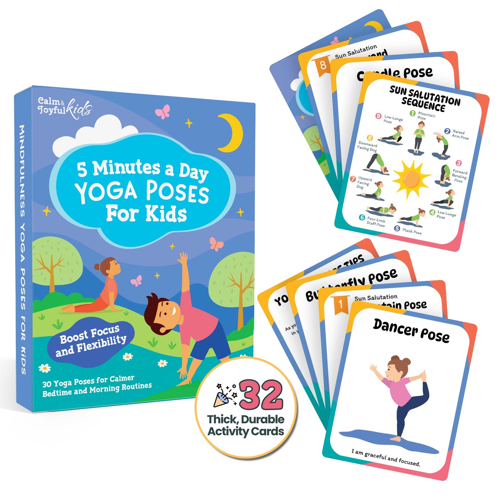 Yoga Cards for – Pose Deck for Beginners, Exercise Flashcards, Mindful Activi…