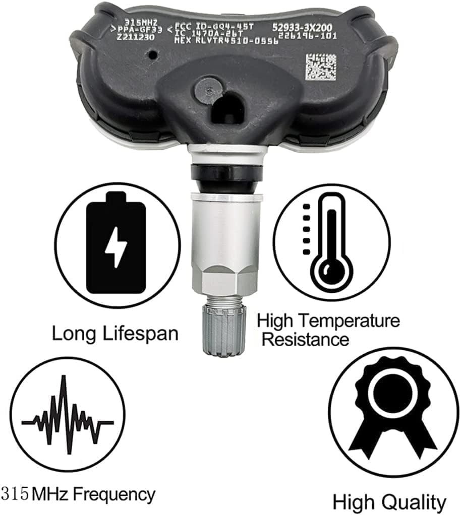 52933-3X200 Programmed Tire Pressure Monitoring System (TPMS) Sensor Compatible