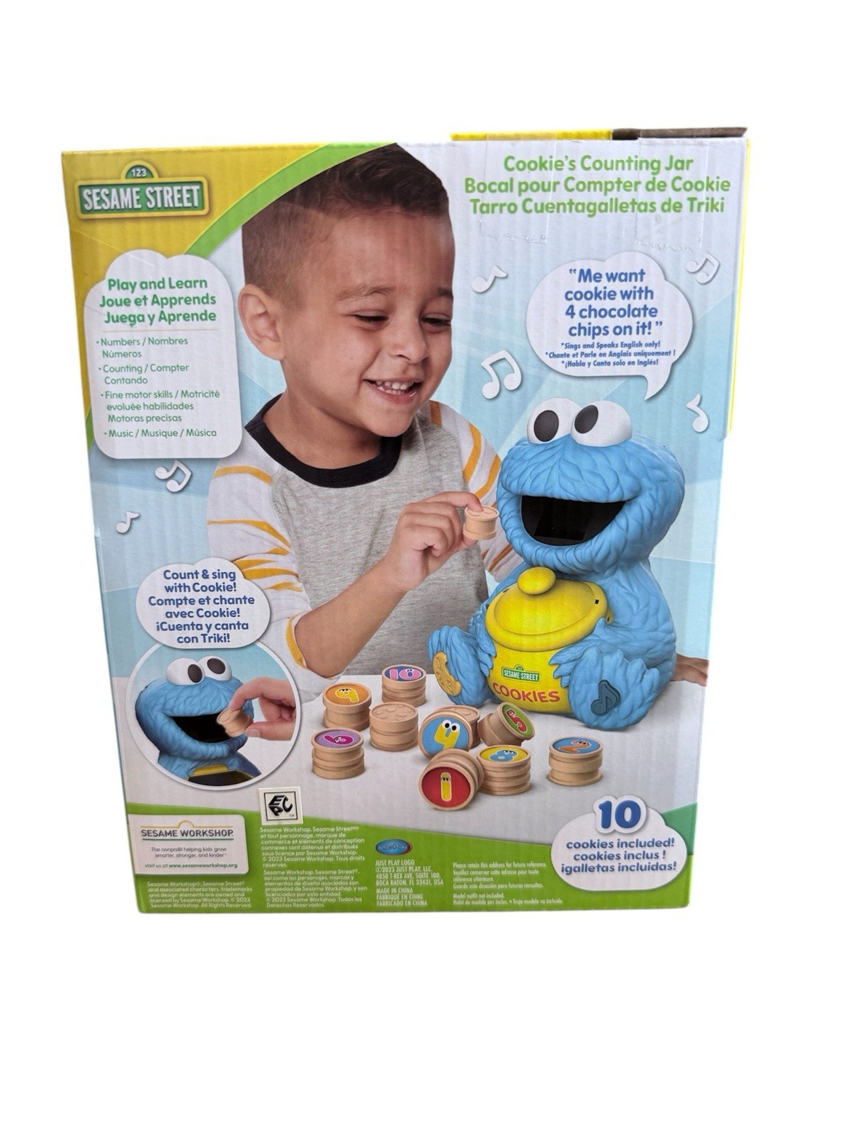 Sesame Street Cookie’s Counting Jar Toy 12pc 20+ Sounds Educational Learning