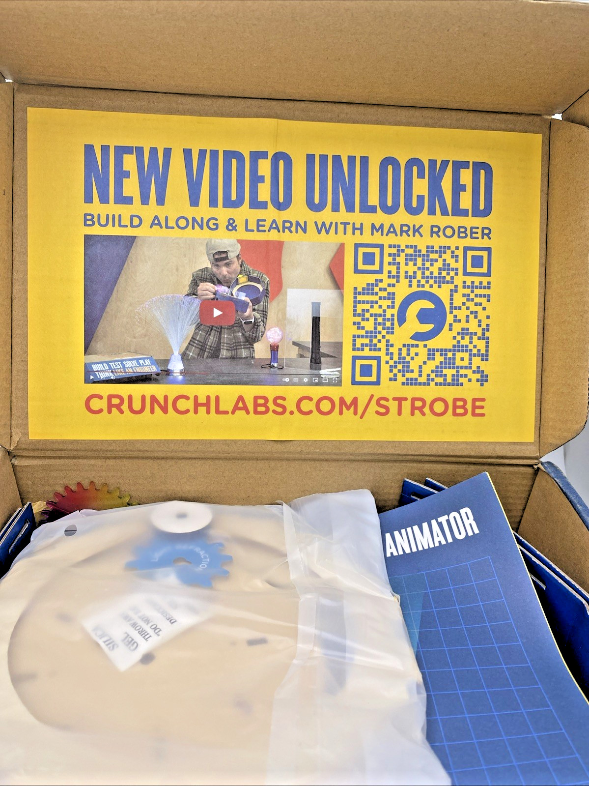 Crunch Labs Strobe Light Animator Builder Box Mark Rober STEM Kit