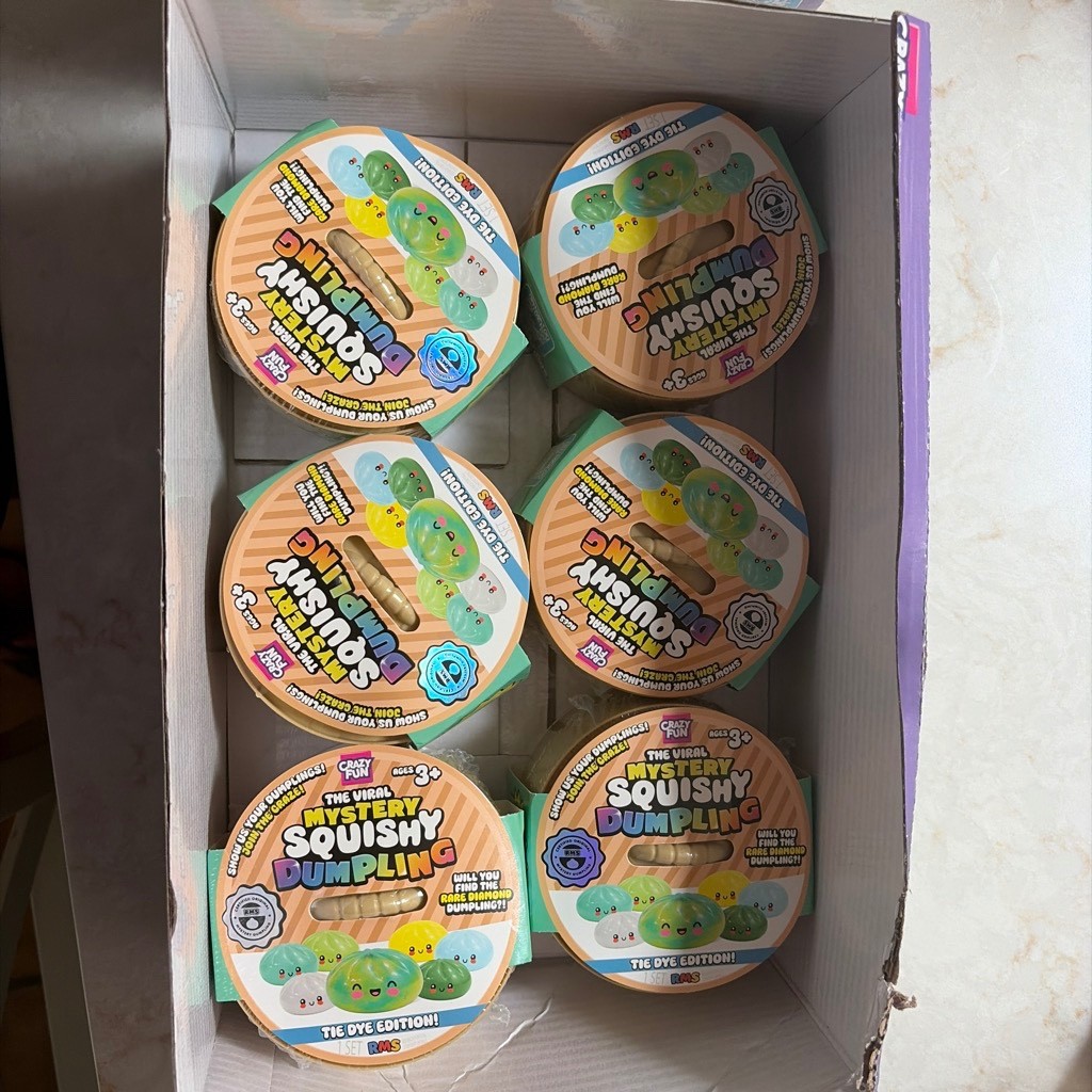 UNOPENED REAL RMS Crazy Fun Squishy Bun Tie dye editionMystery Dumpling SEALED!