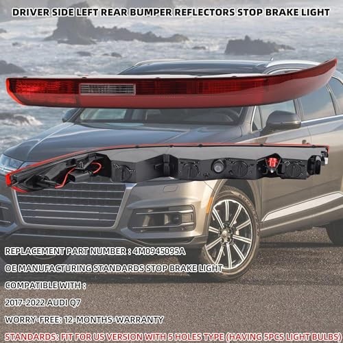 Audi Q7 Left Rear Bumper Tail Light Reflector 2016‑2022 Driver Side 4M0945095