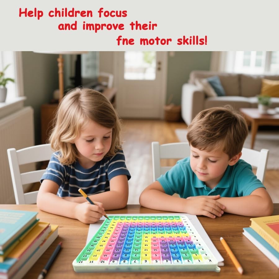 Multiplication Table Game 12 X 12 Math Multiplication Flash Card Toys, Fingertip