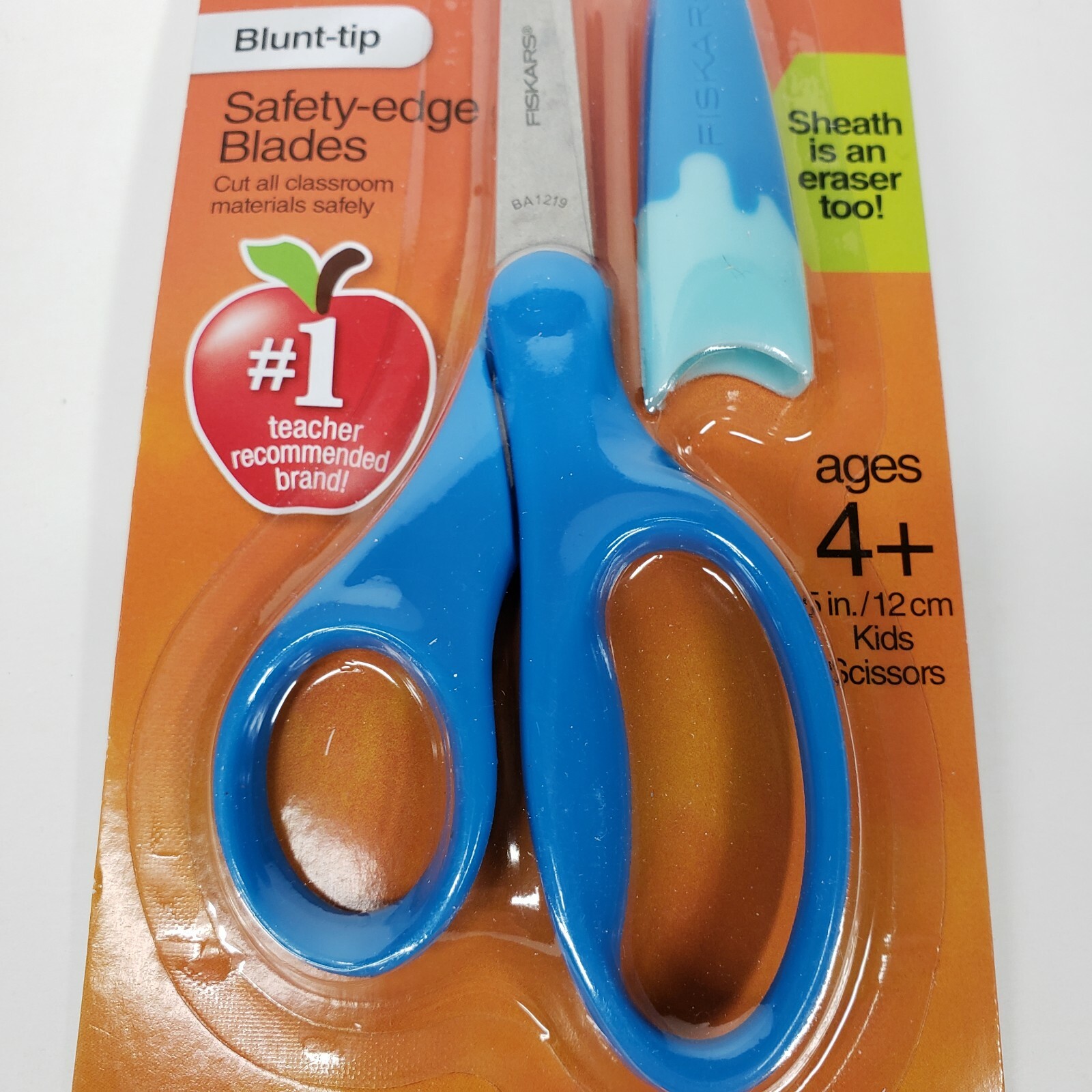 Scissors +4 Ages Fiskars Safety Blunt-tip Edge Blade Scissors with Sheath