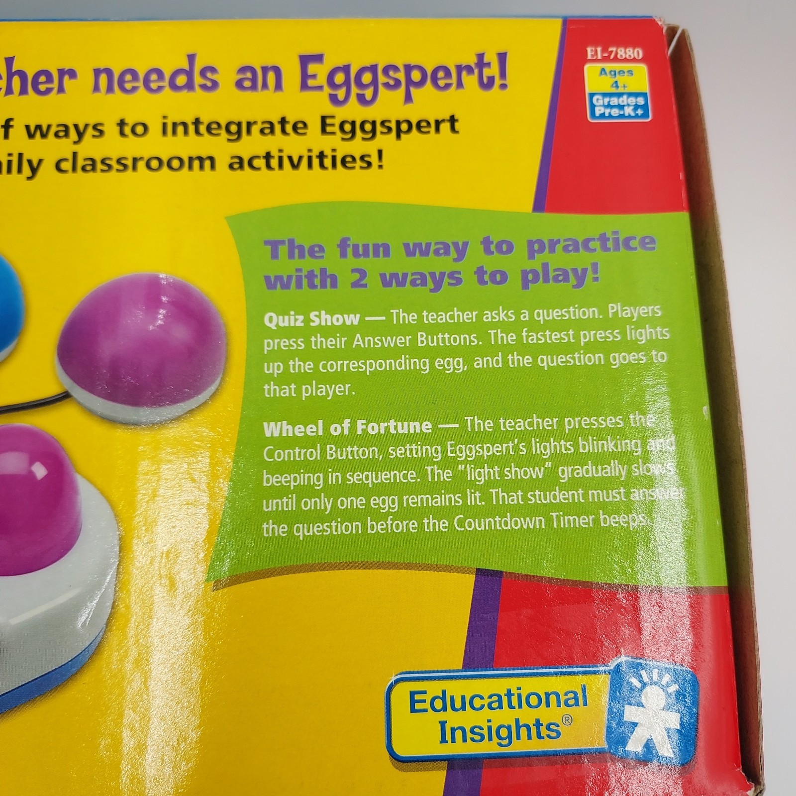 Eggspert Buzzer Game EI-7880 Teacher Quiz Game Educational Wired School