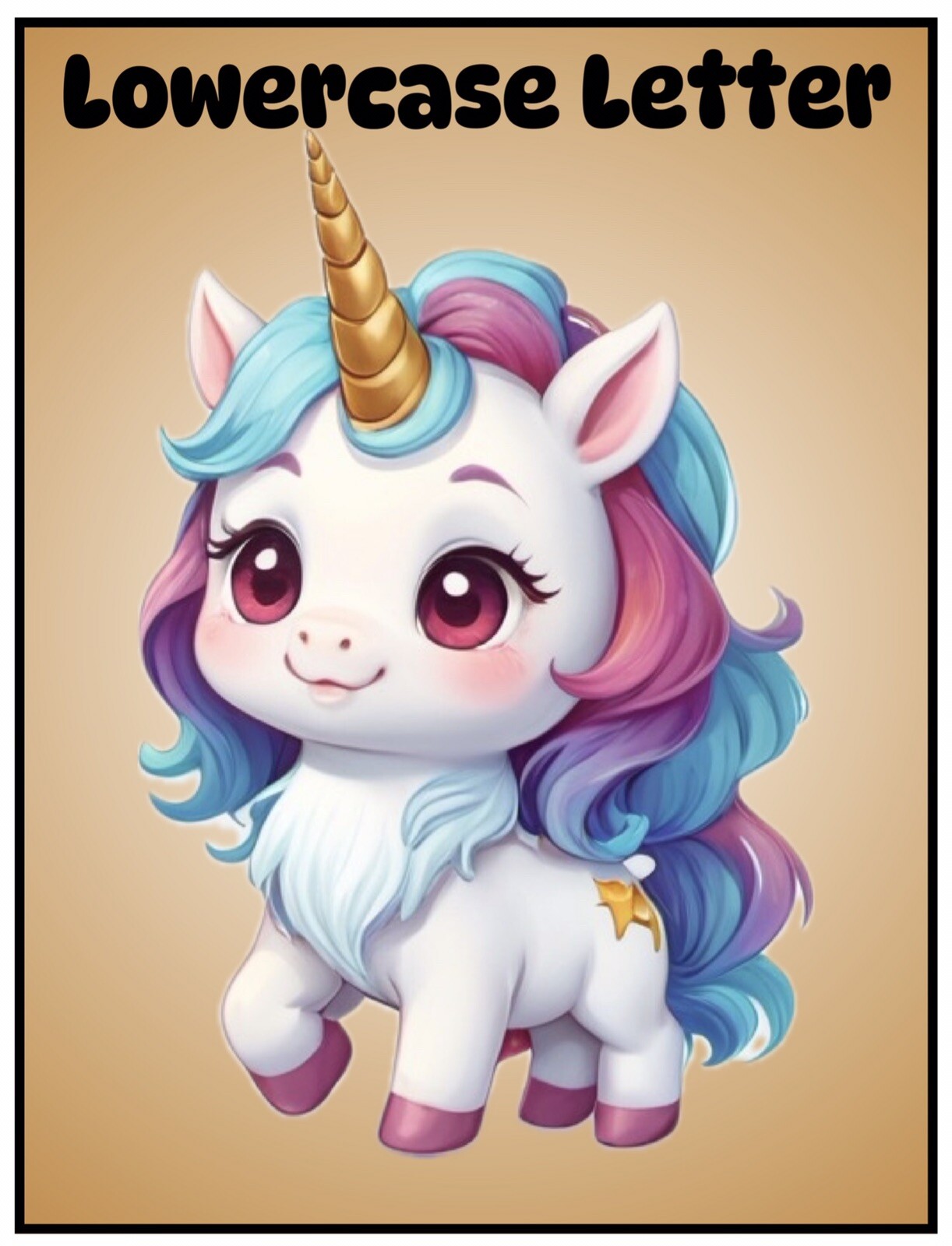 Unicorn letter Match Game – Uppercase & Lowercase Letter Sorting -DIY KIT