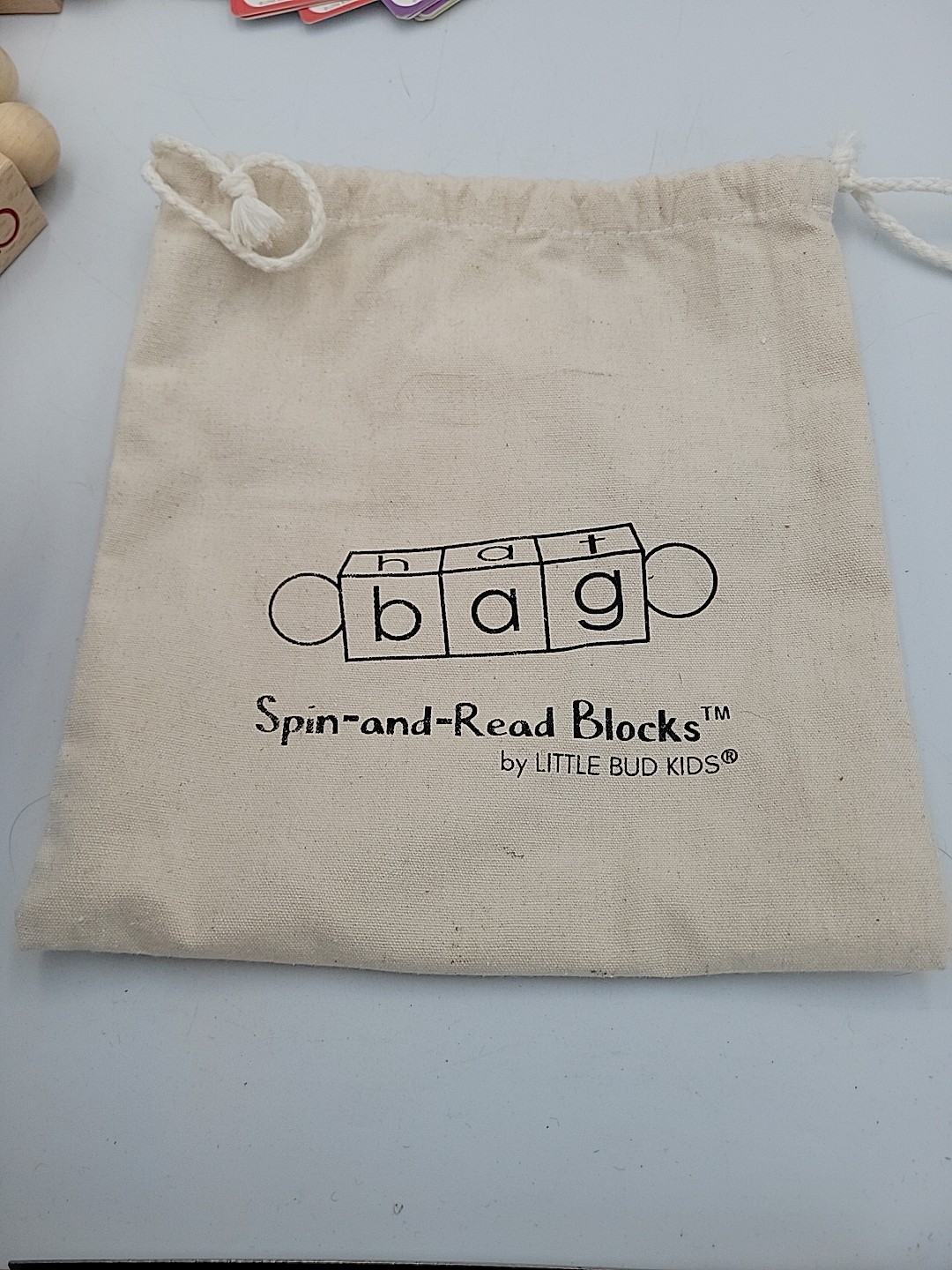 Spin-and-Read Blocks Wood Montessori Phonetic CVC Reading Blocks Flashcards /Bag