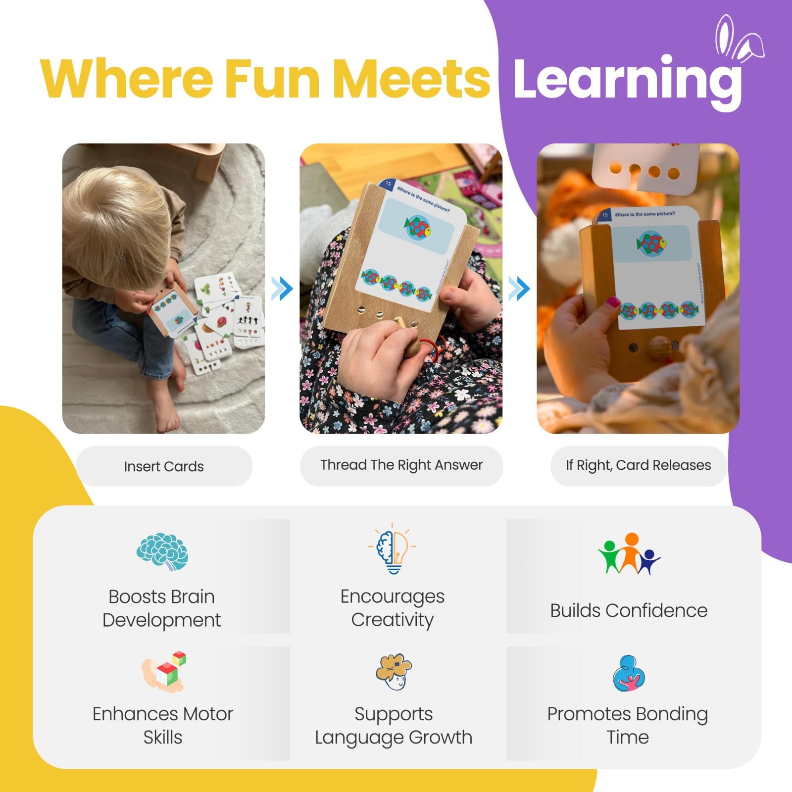 Educational Flash Cards for Kids – 288 Learning Exercises, Montessori Matching G