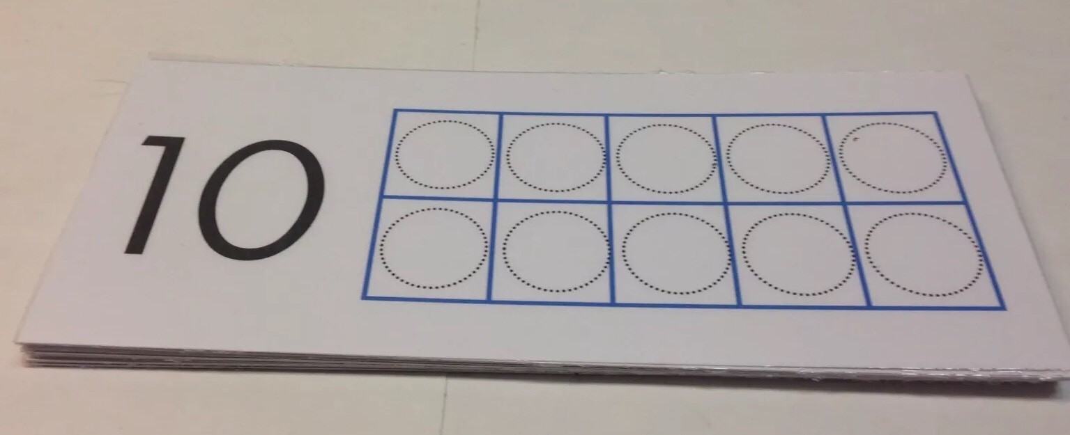 Ten Frames Counting – 20 Cards- Laminated Cards Set