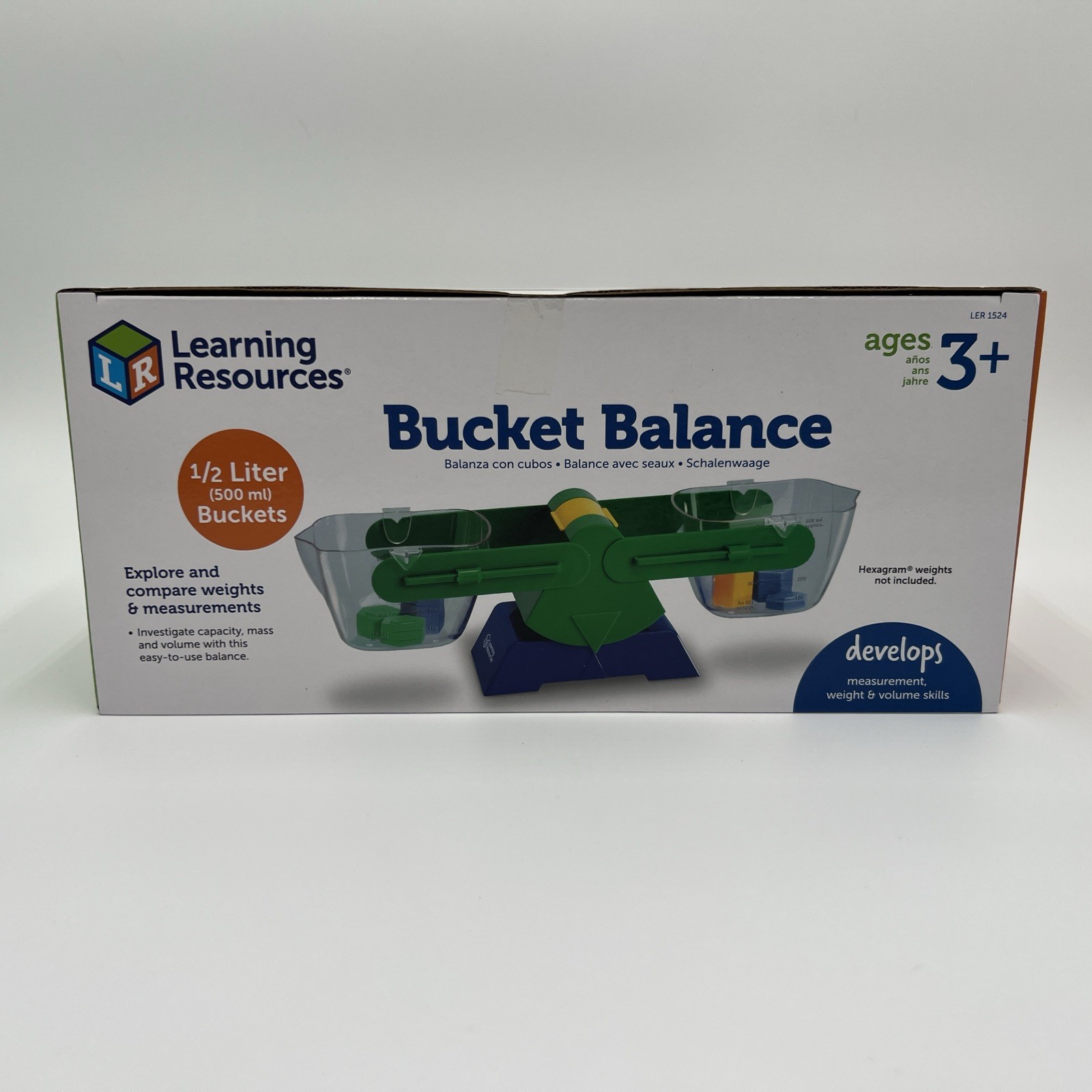 Learning Resources Bucket Balance Solids/Liquids what Weighs More? Weighing New