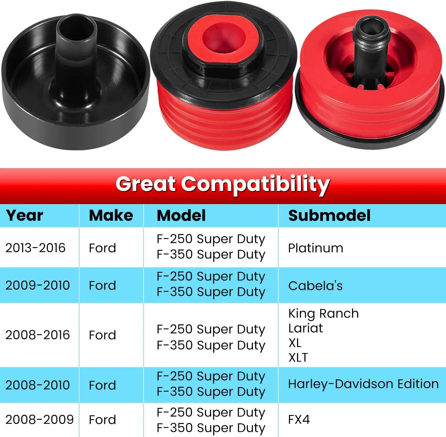 Silicone Body Mount Kit for 2008-2016 Ford F-250 F-350 Regular Cab Extended Cab