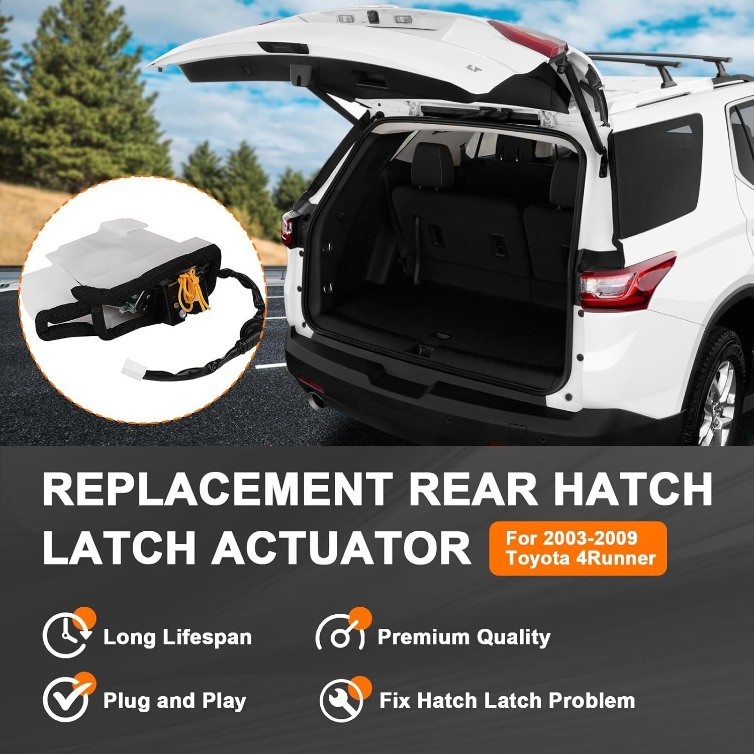 Rear Hatch Latch Actuator for Toyota 4Runner 2003-2009 Back Door Lock Assembly