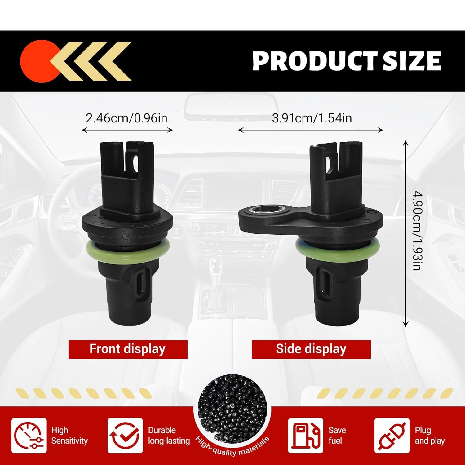Camshaft Position Sensor Set of 2 for BMW 325i 328i 335i 528i 535i 750Li X3 X5 X