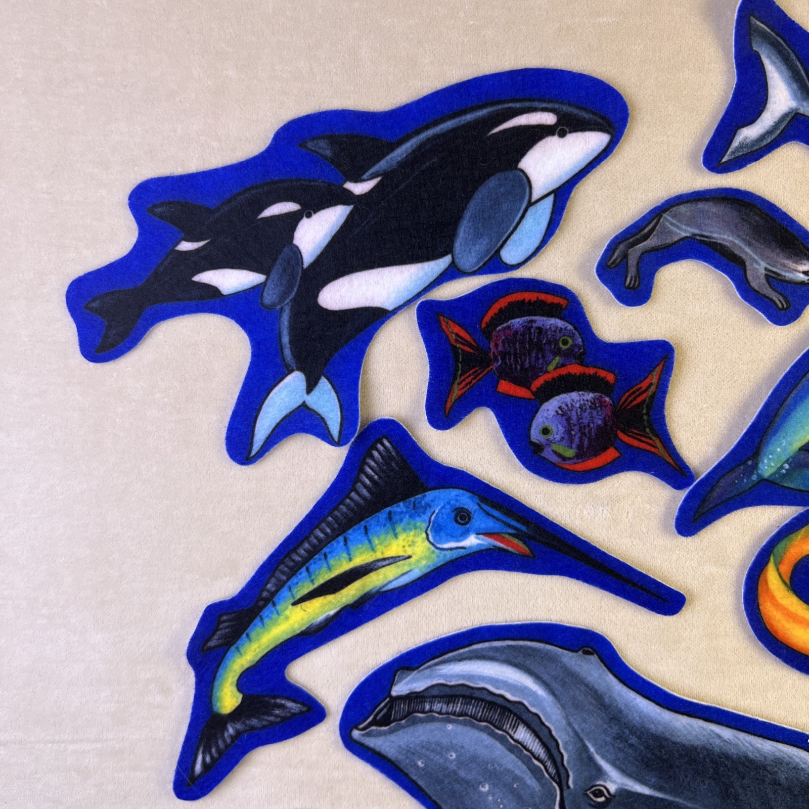 Little Folk Visuals Pre-Cut Felt Sea Life 36 Pieces Flannel Board School VBS Kid