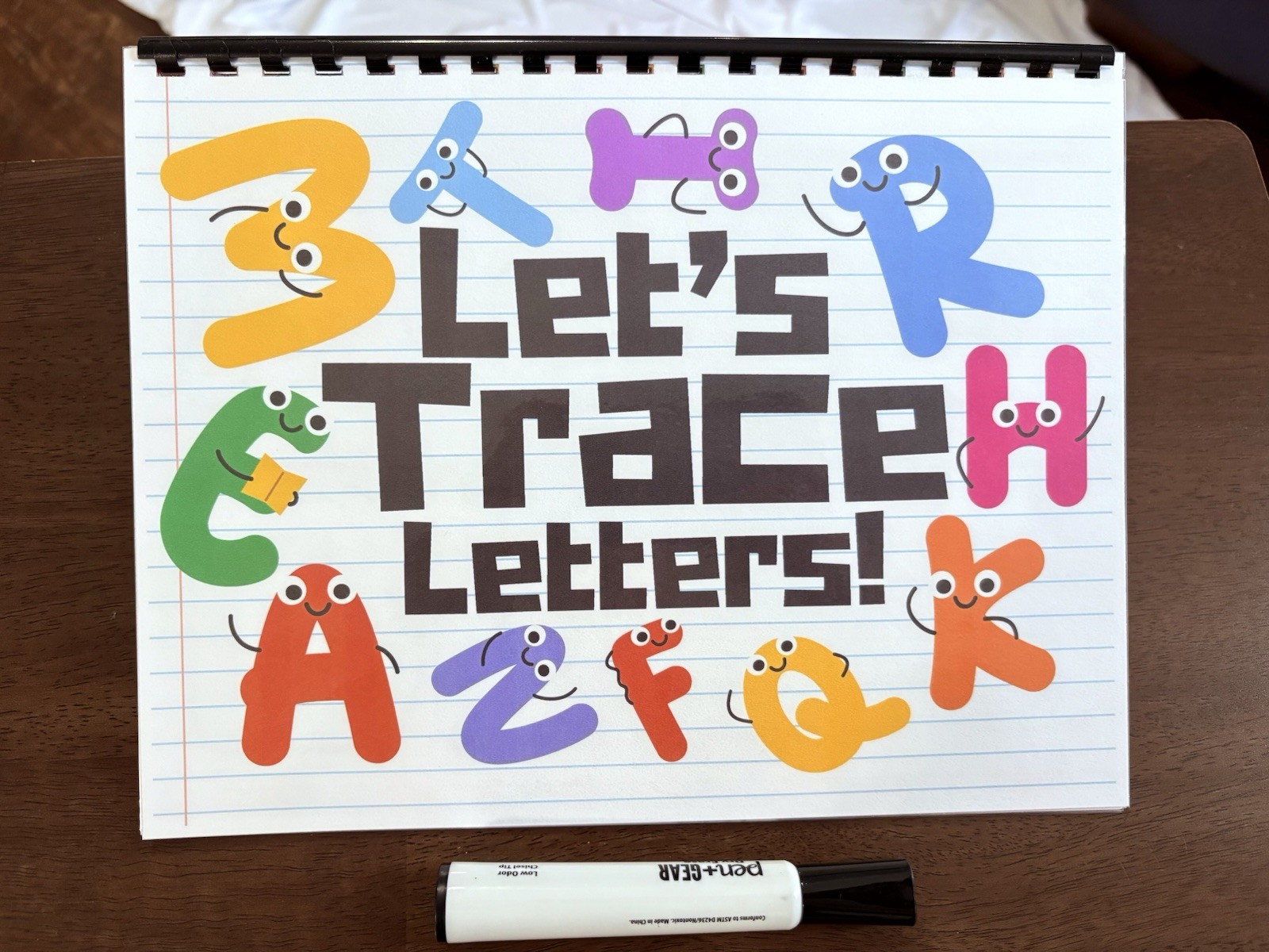 📘 Dry Erase Alphabet Tracing Workbook – PreK Handwriting Practice Letters