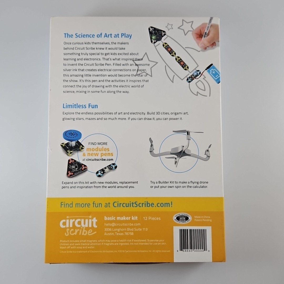 👍 Circuit Scribe Basic Kit –Conductive Ink Pen, Kids DIY