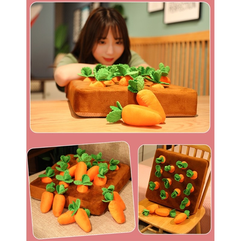 Realistic Vegetable Toy Plugging Soft Toy Carrot for Doll for Children Recogniti