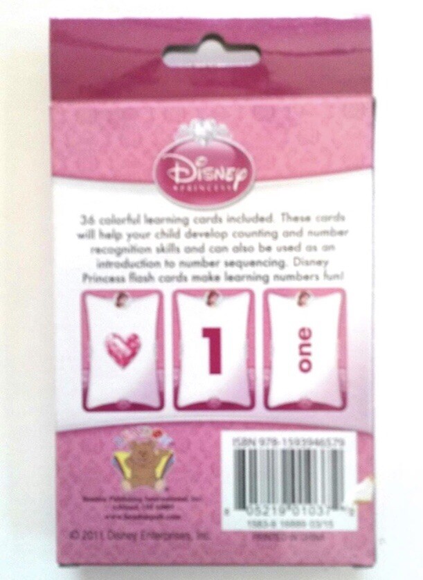 Disney Princess Learning Flash Cards Set Of 4