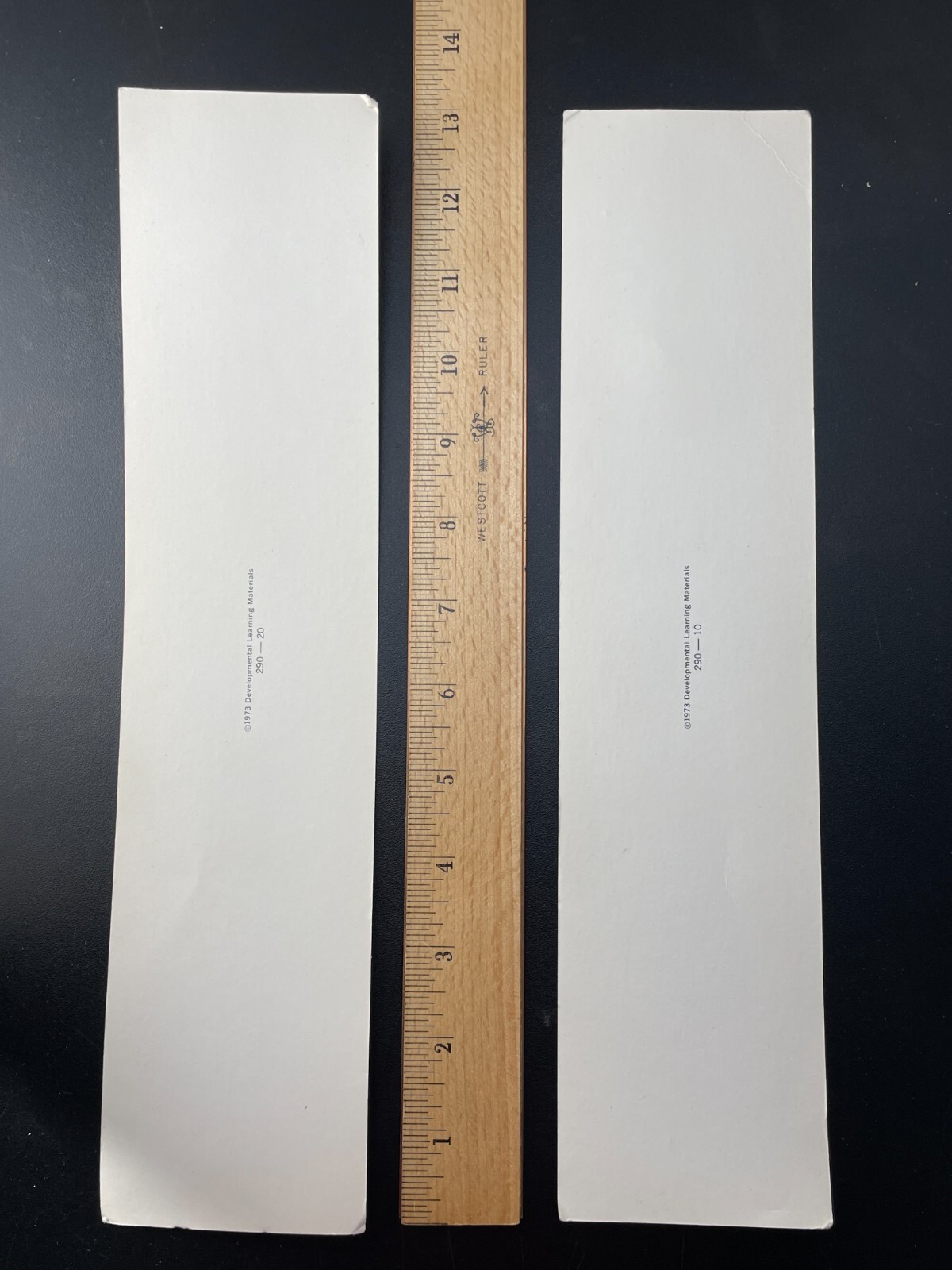 Vintage 1973 Developmental Learning Materials 290-10 bookmarks shapes Red Blue