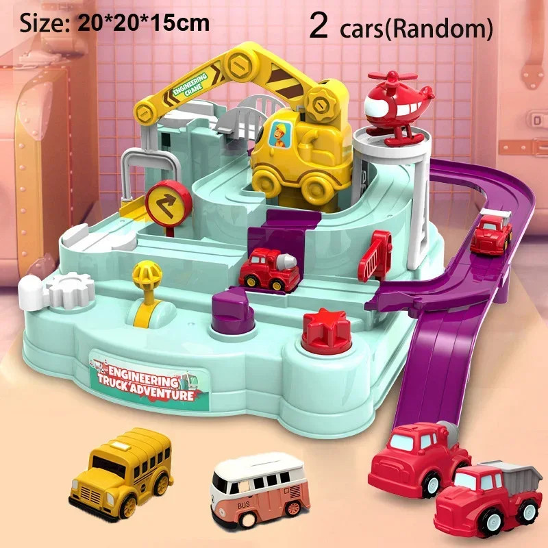 Racing Rail Car Model Educational Toys Children Track Adventure Game Brain Mecha