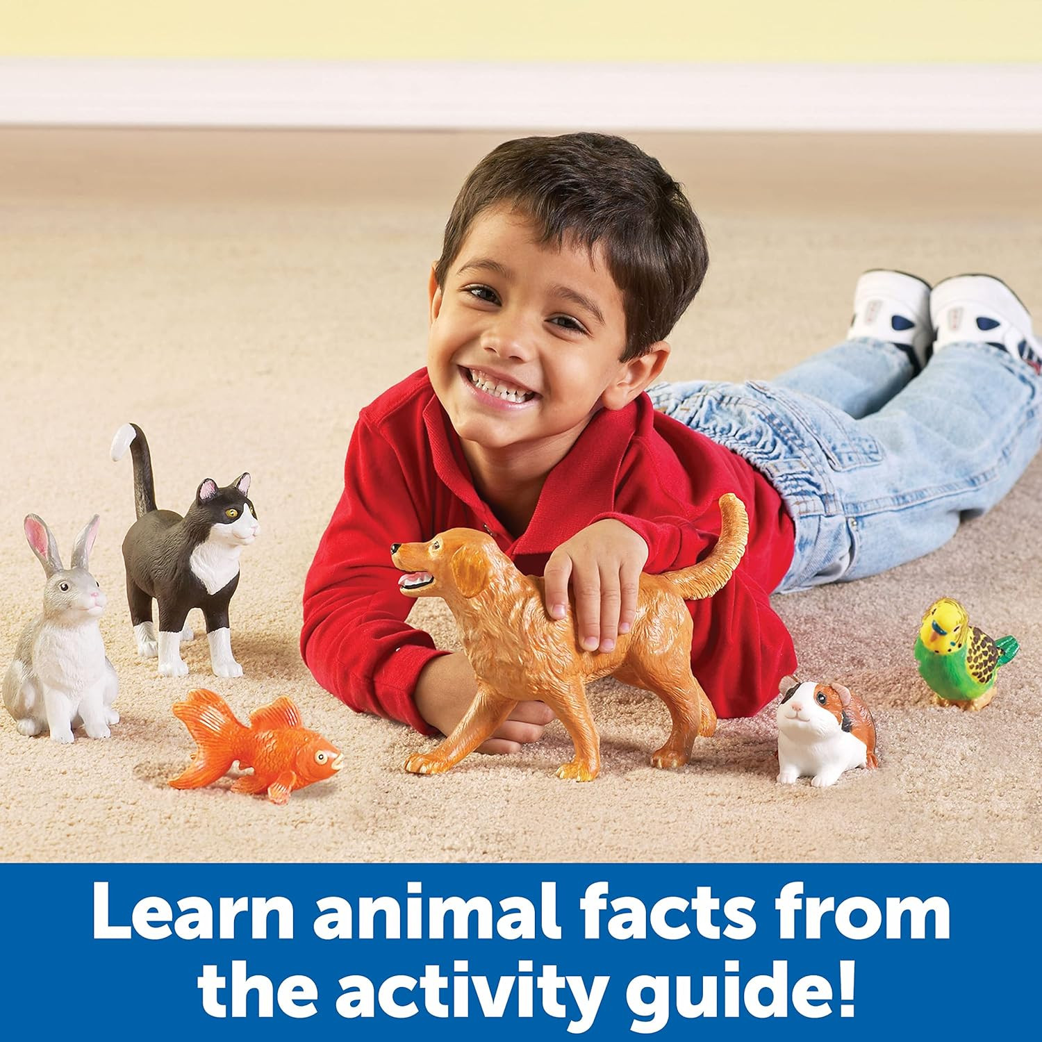 Jumbo Domestic Pets – 6 Pieces, Ages 2+ Preschool Pet Toys, Classroom Desk Pets,