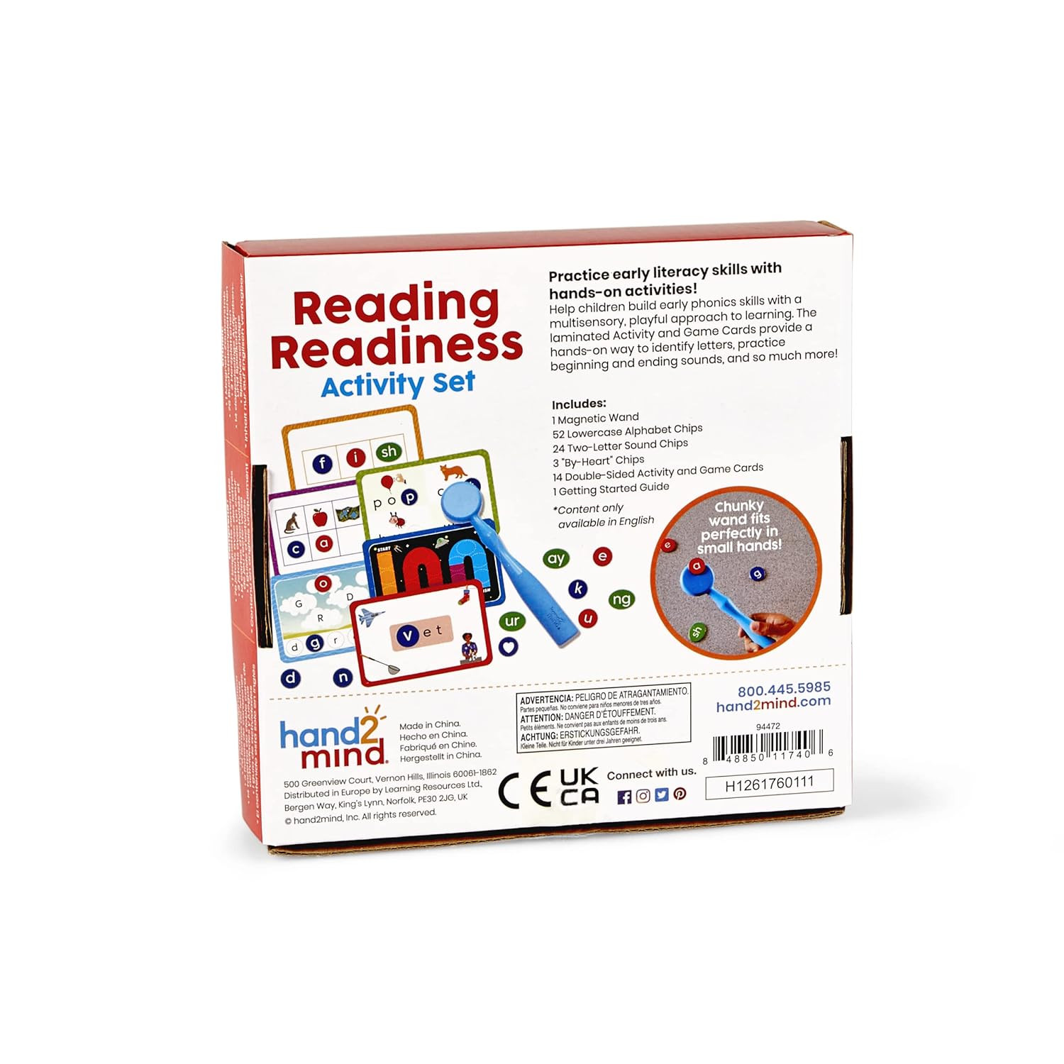 Reading Readiness Activity Set, Magnetic Wands and Chip Set, Learn to Spell for