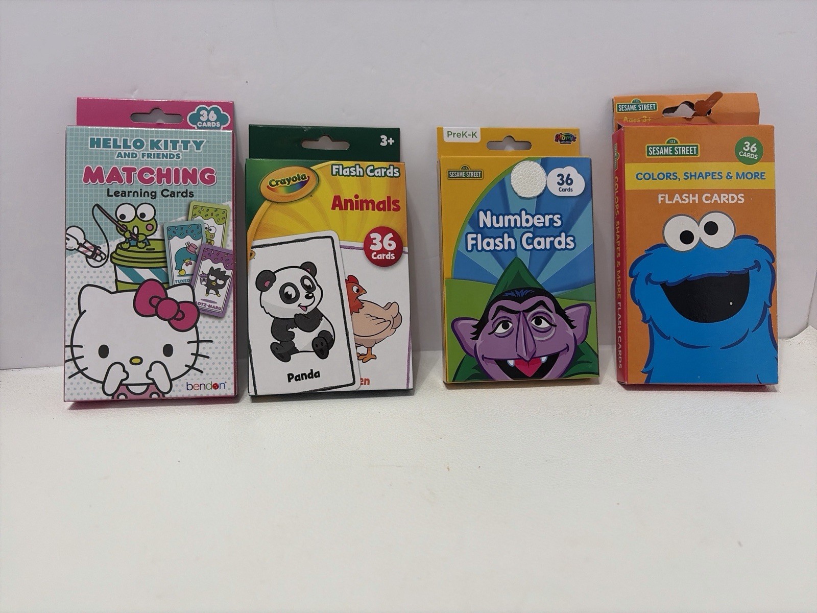 New Flash Cards Lot Hello Kitty Sesame Street Crayola Numbers Colors Animal