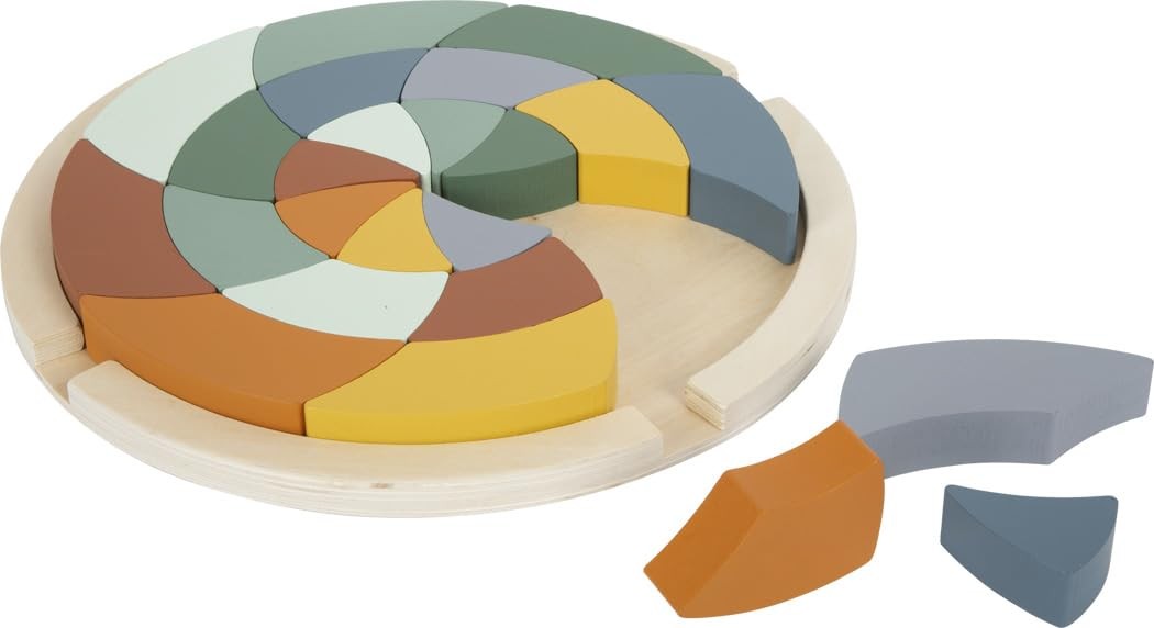 Small Foot Colours Safari, Wood, Creative Building & Stacking Puzzle Game, for K