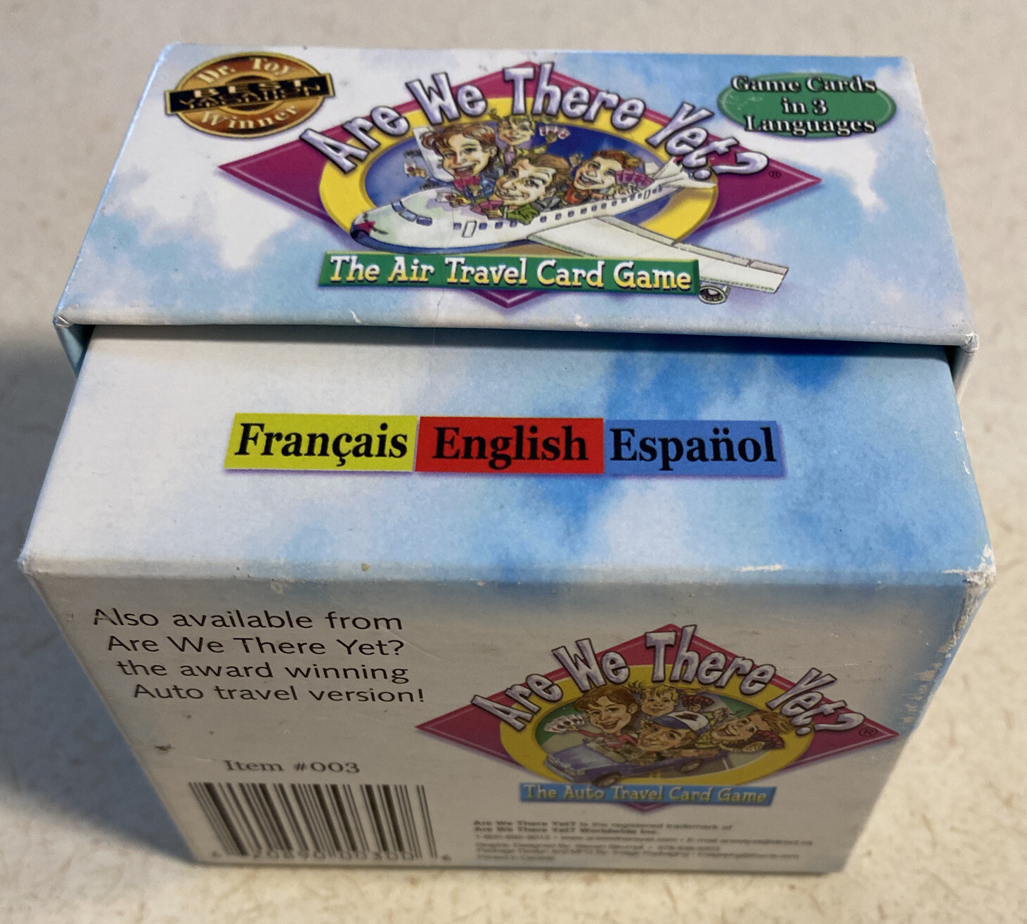 ARE WE THERE YET? The Air Travel Game Cards 3 Languages English Spanish French