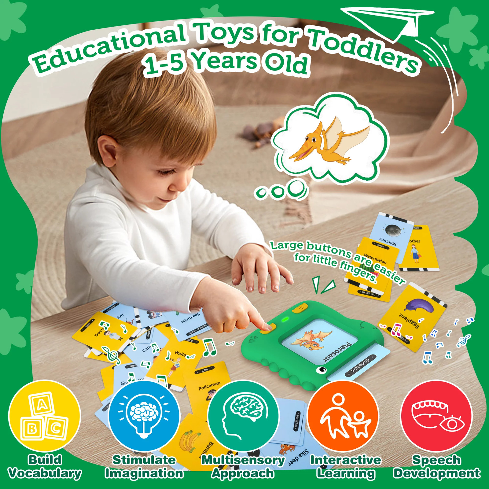 Talking Flash Cards Learning Toys, Educational Preschool Toys Toddlers Toys