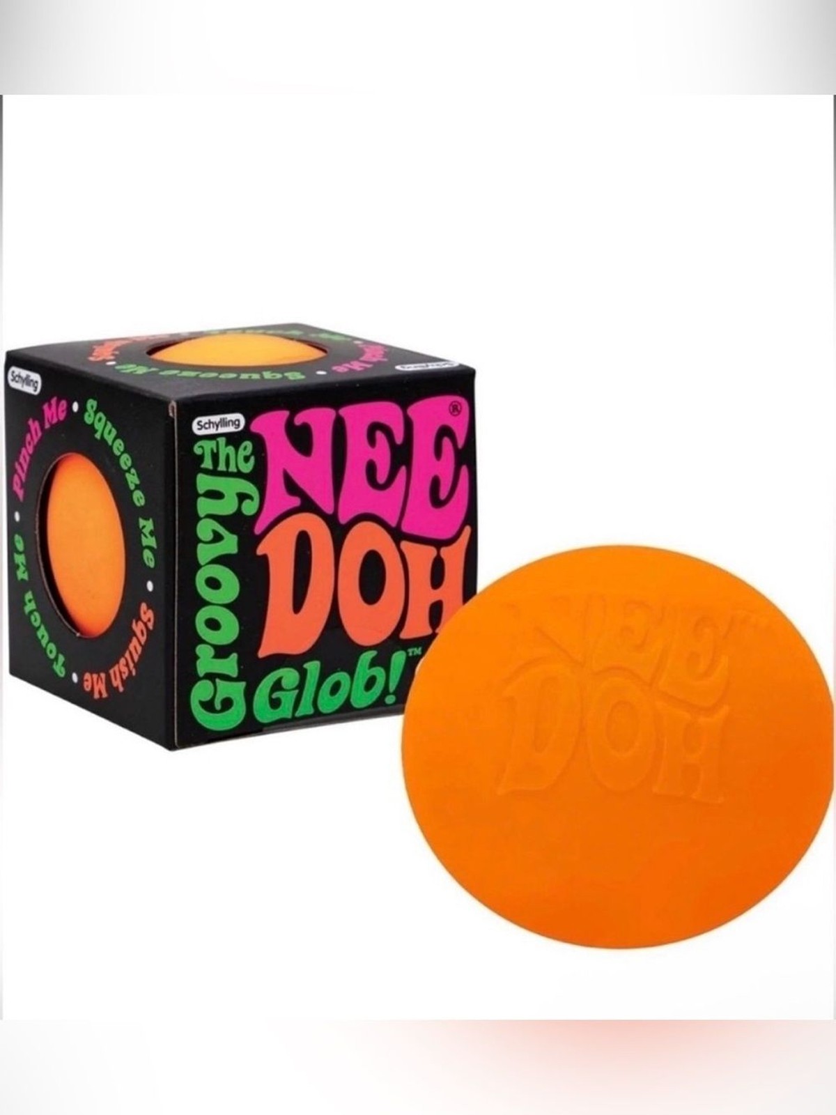 Nee Doh Fuzz Ball (blue) & Groovy Glob (orange)