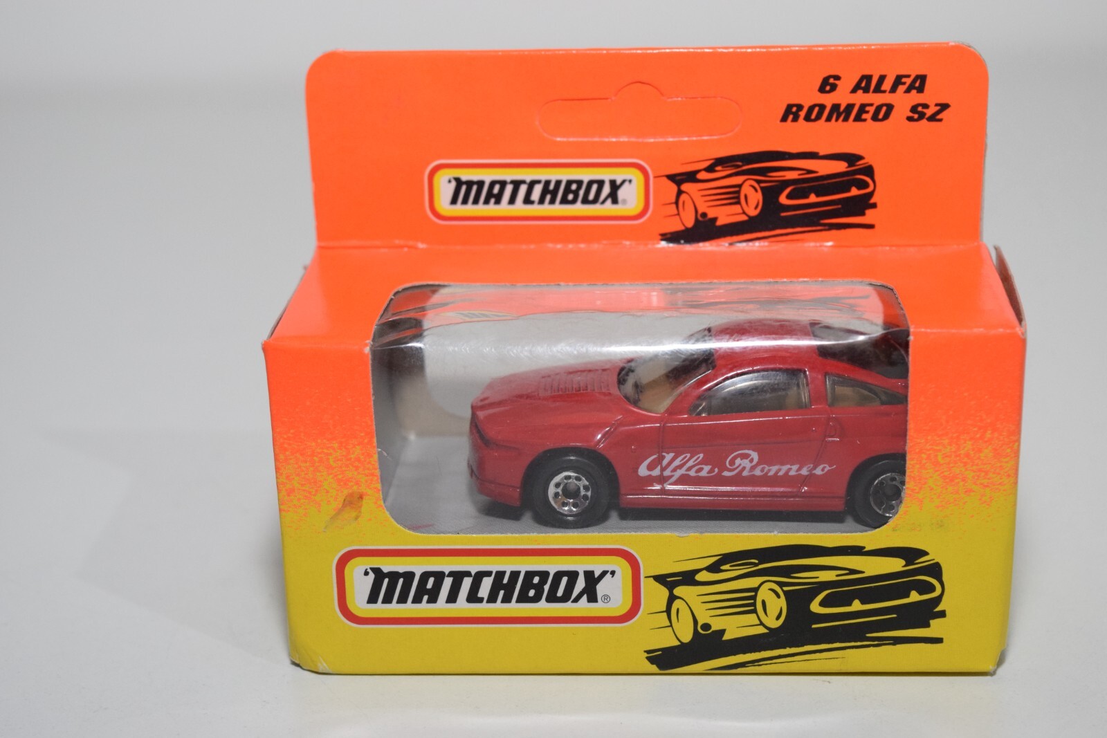 A94 1:64 3 INCH MATCHBOX LESNEY 6 ALFA ROMEO SZ RED MIB RARE!