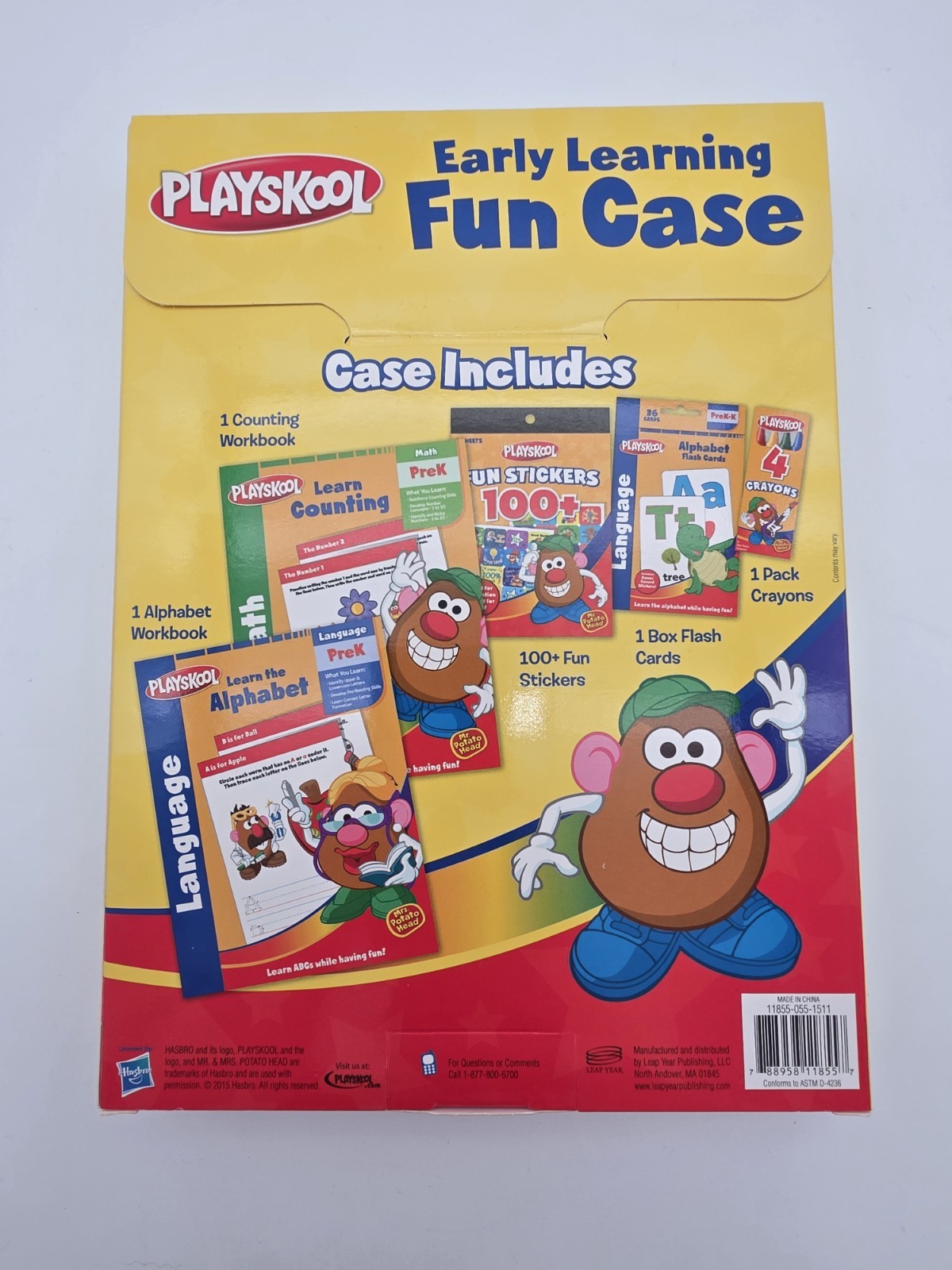 PLAYSKOOL Early Learning Fun Case – Mr Potato Head – Workbooks, Flash Cards etc