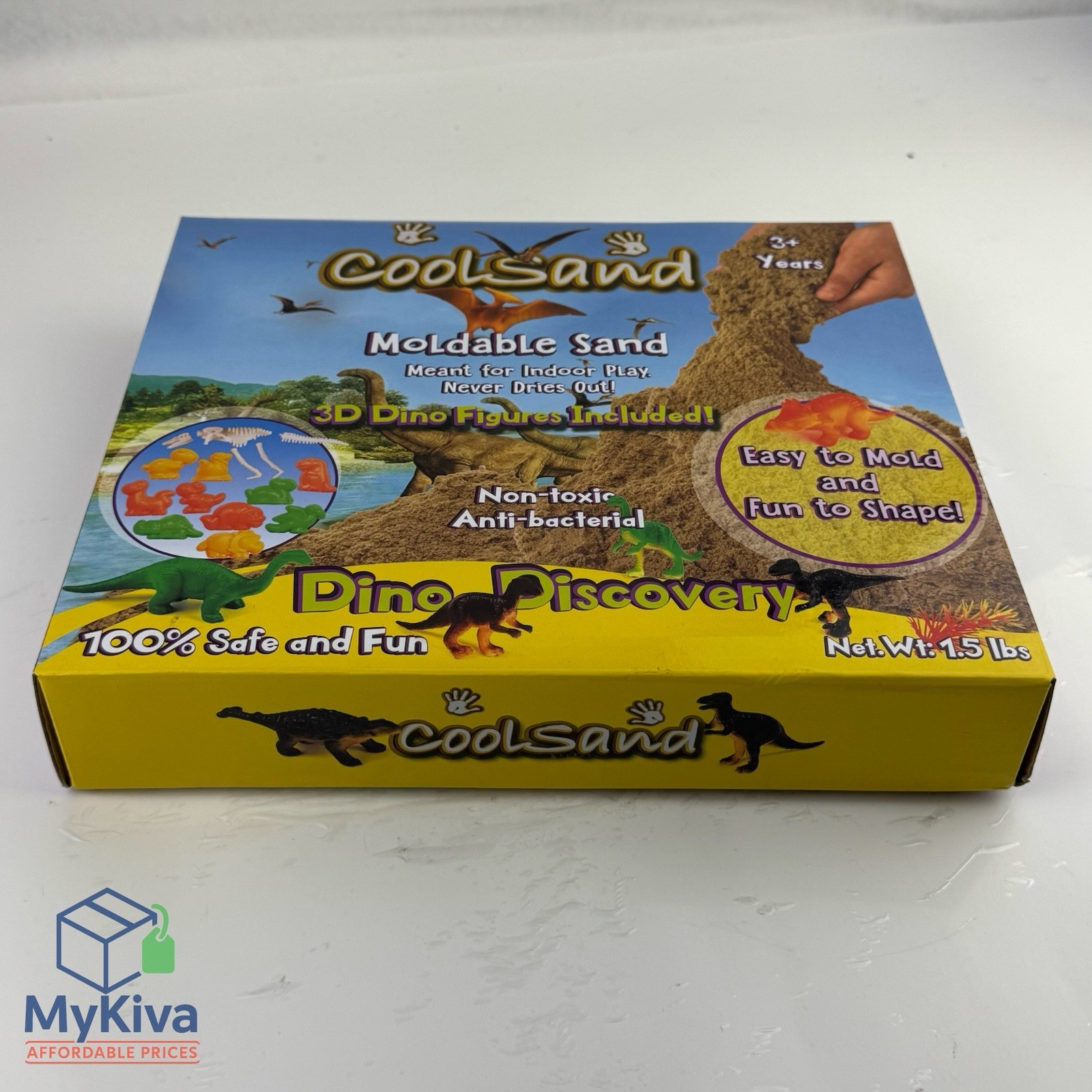 CoolSand moldable sand dino discovery set 3D dinosaur figures kids toy