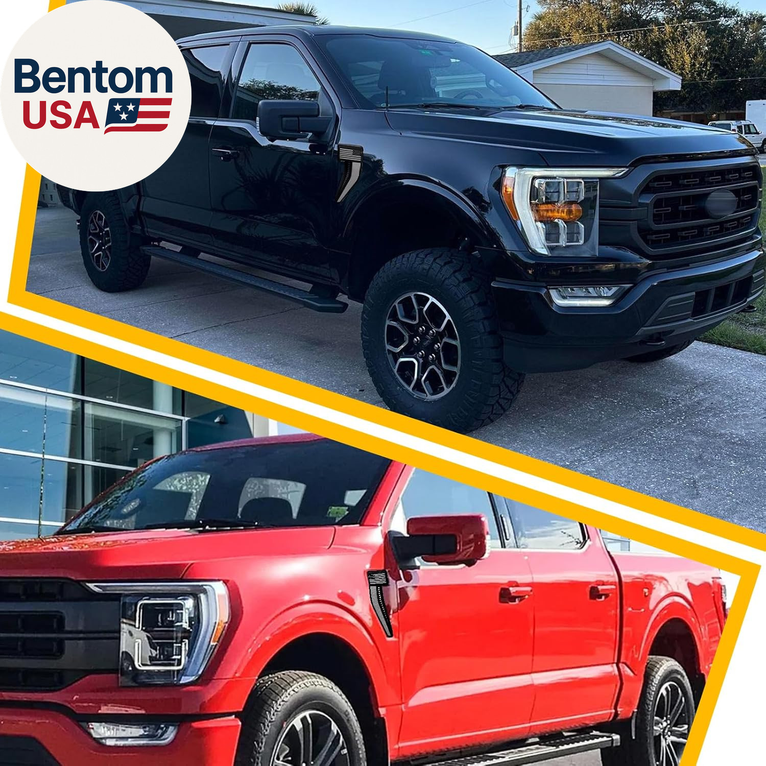 Fender Vent for F150 2021-2025 Fender Emblems Front Fender Badge Side Vent Cover