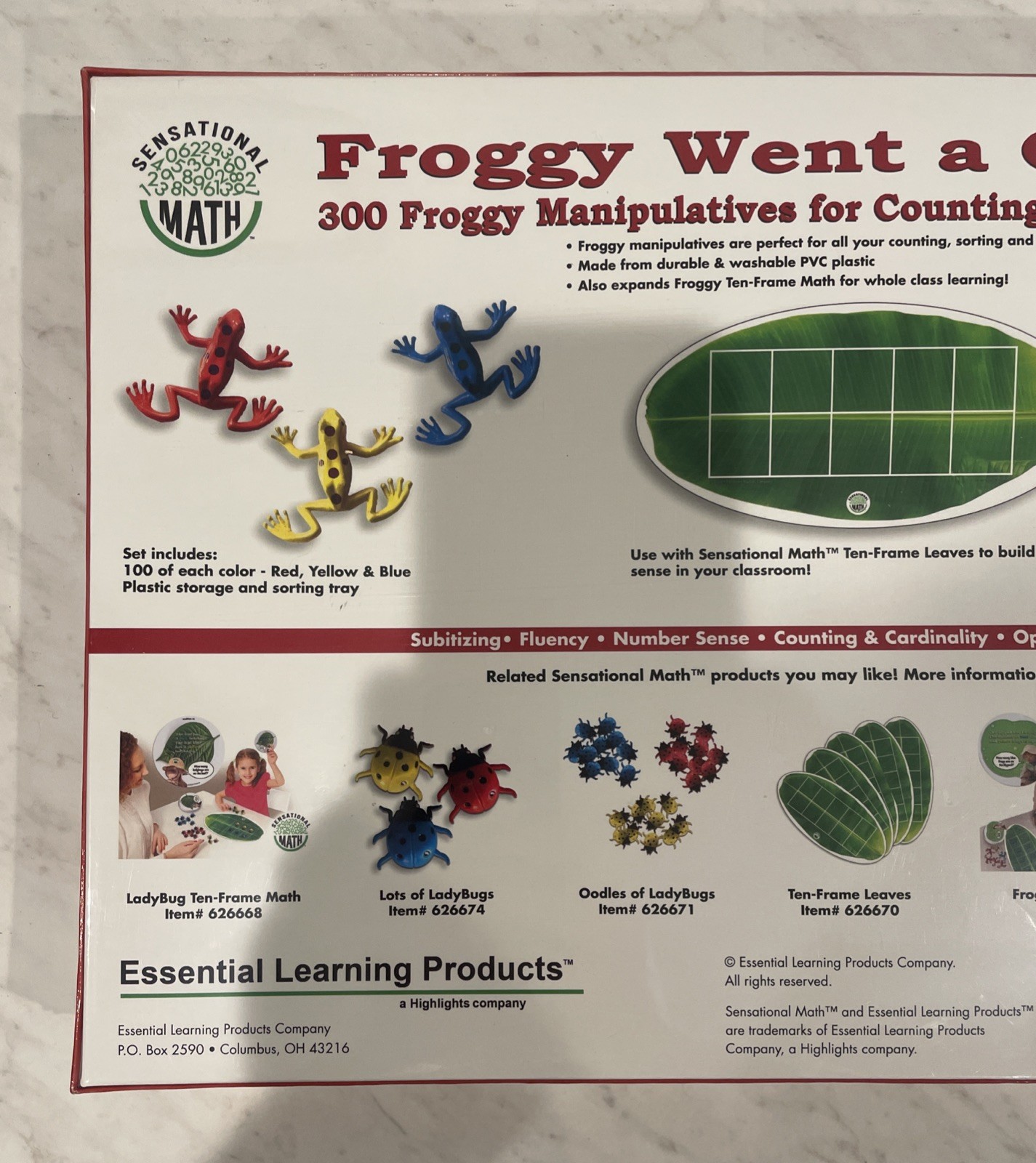 Essential Learning Products – Froggy Went a Countin’ 300 Manipulatives – Sealed