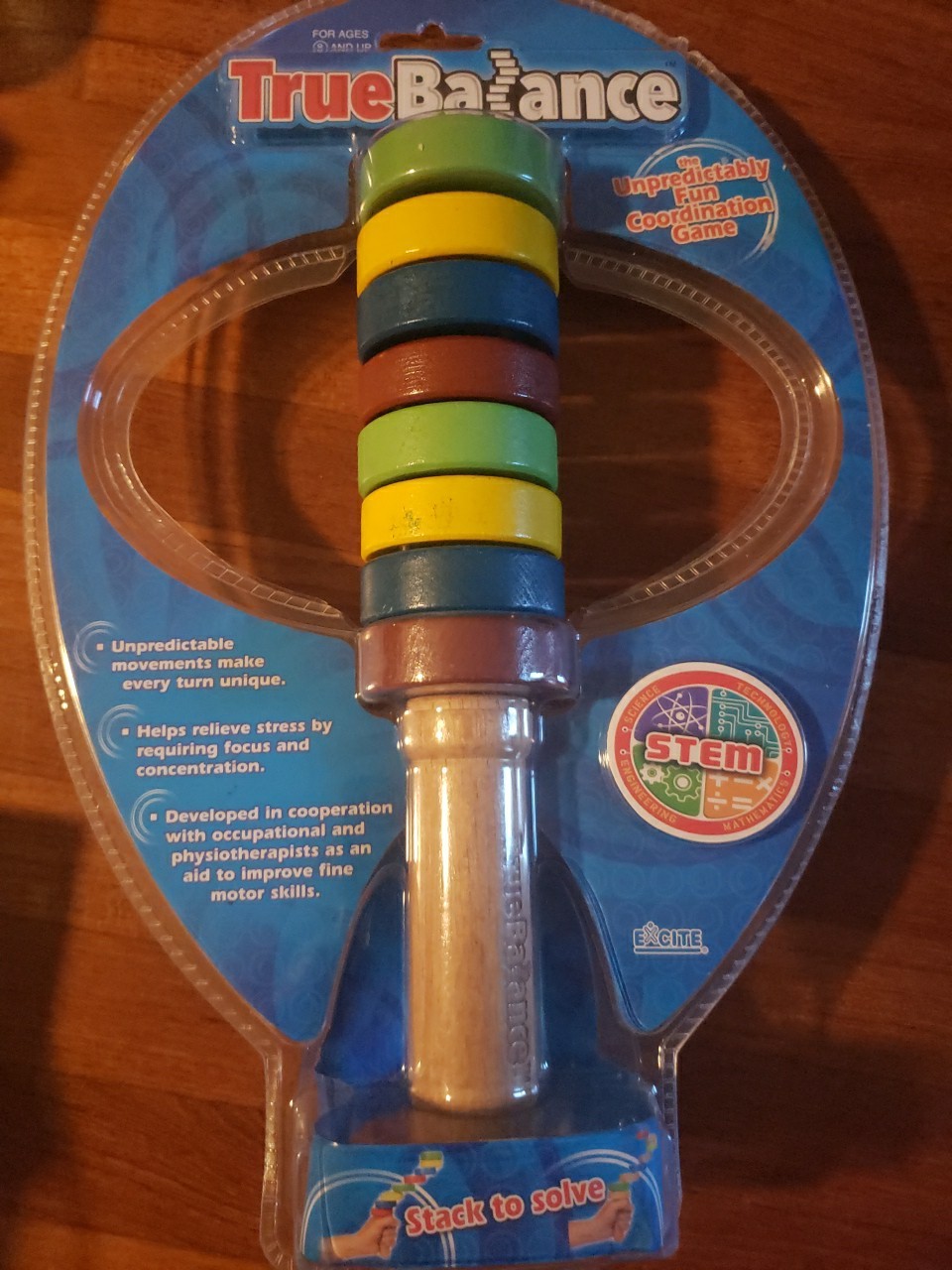 New True Balance Handheld STEM Game Wooden Toy by Excite coordination skill