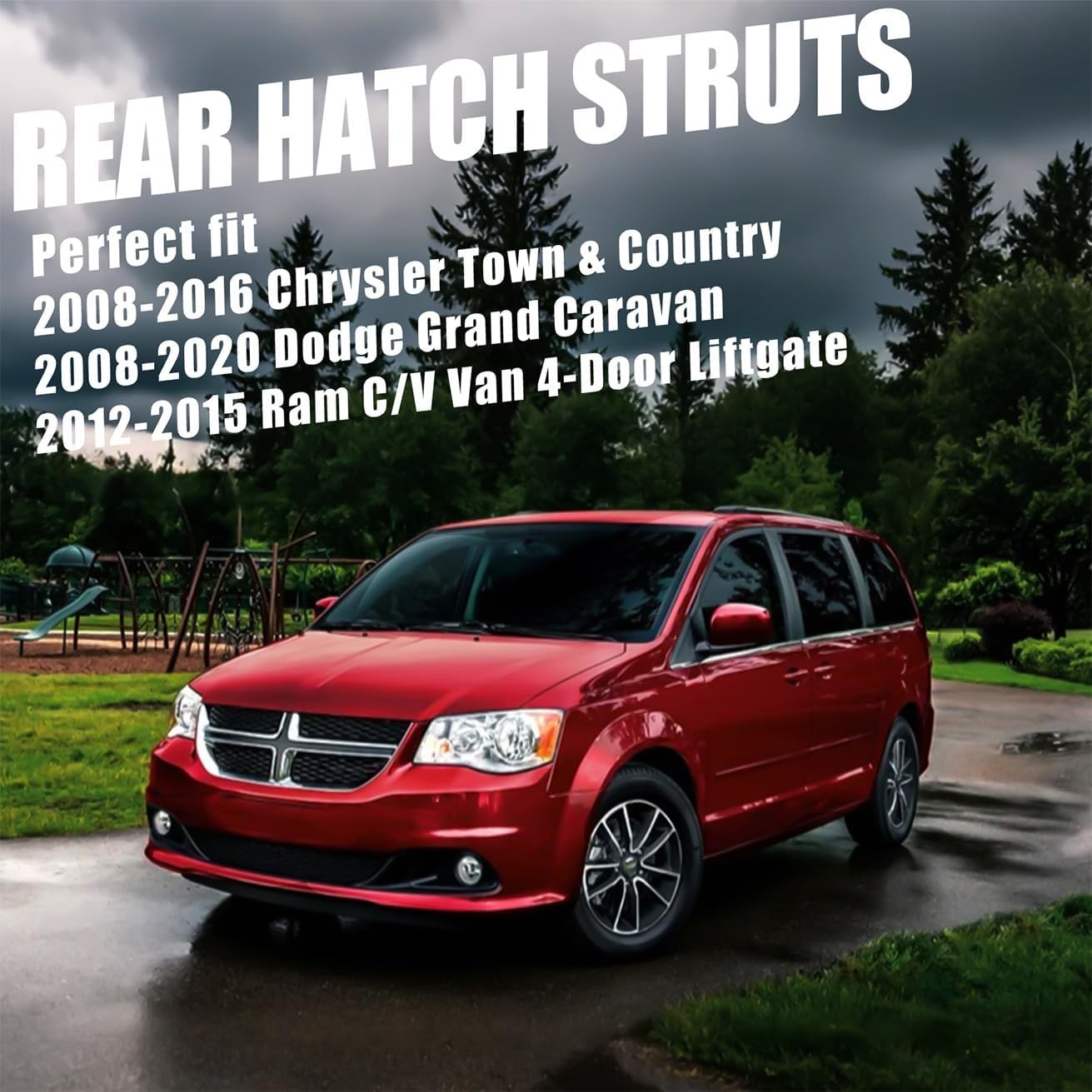 Vepagoo PM3017 Rear Hatch Struts for Chrysler Town & Country 2008-2016, Liftgate