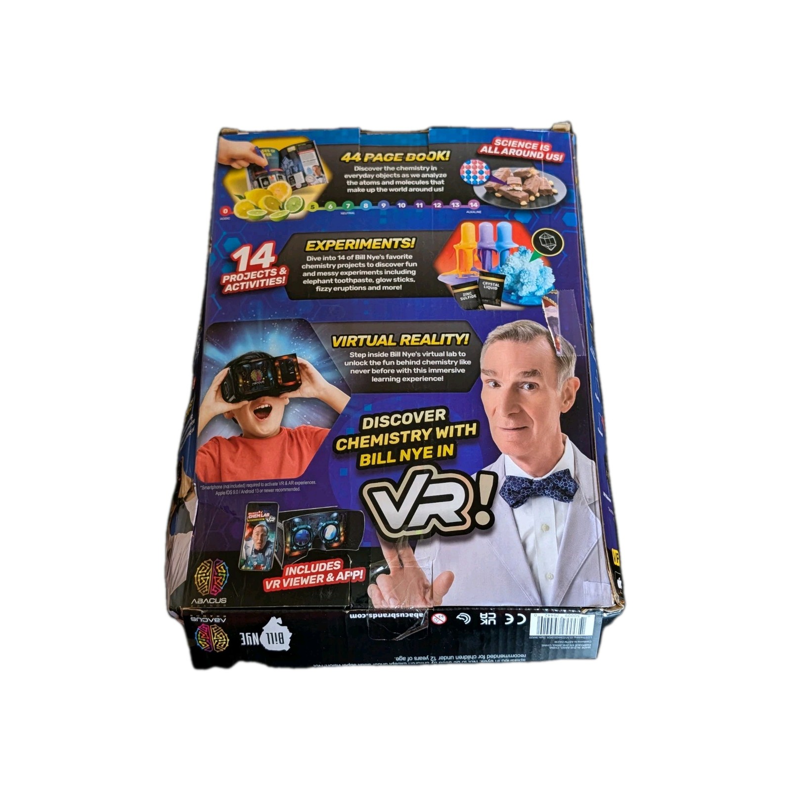 Bill Nye’s VR Science Kit Open Box Chemistry Chem Lab
