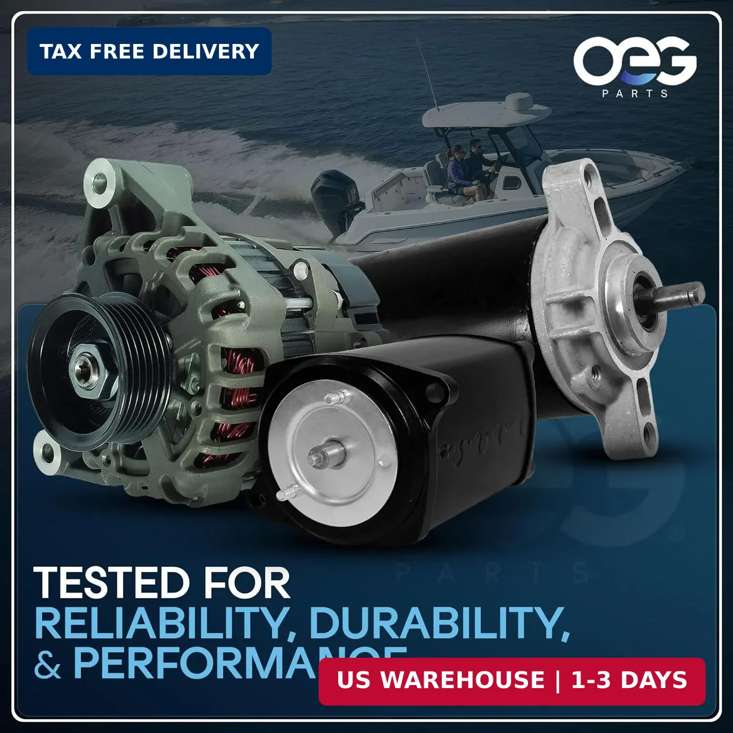 OEG Parts New Starter with Mercury Mariner Outboard 9.9-25HP 1989-2002 50-893…