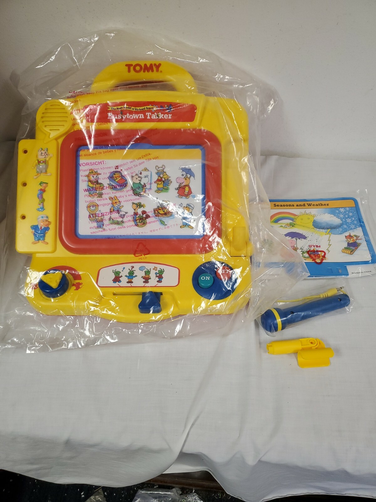 BUSYTOWN TALKER RICHARD SCARRY TOMY TRONICS NOS ADVENTURE IN LEARNING # 7652