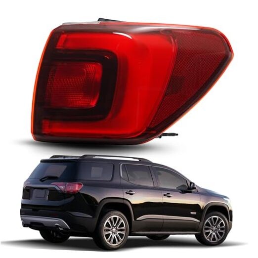 Black Tail Lights Assembly Compatible With 17-19 Black Right Passenger Side