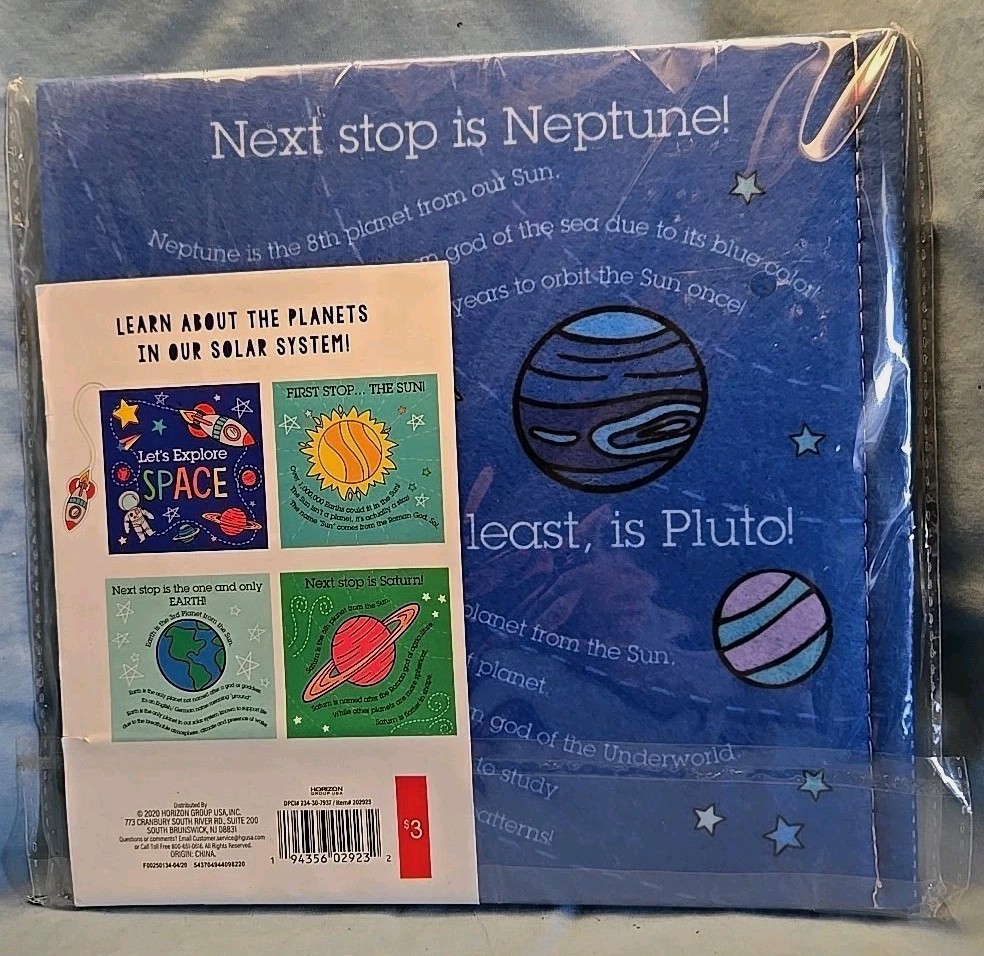 Let’s Explore Space Children’s Book Felt Unopened New Sealed Ages 3
