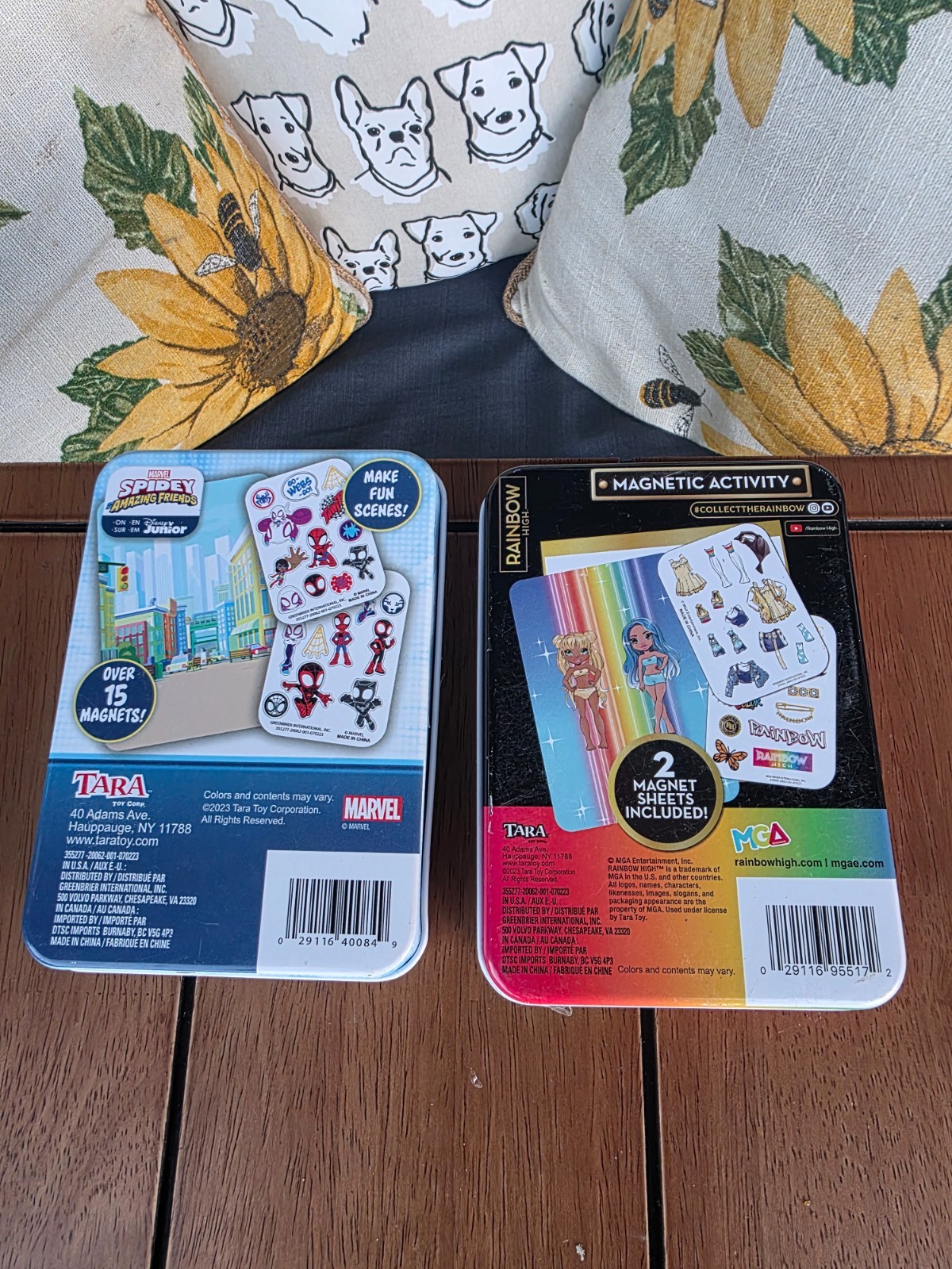 2-Pack Magnetic Activity Tin Bundle – Marvel Spidey & Rainbow High OPEN/NEW
