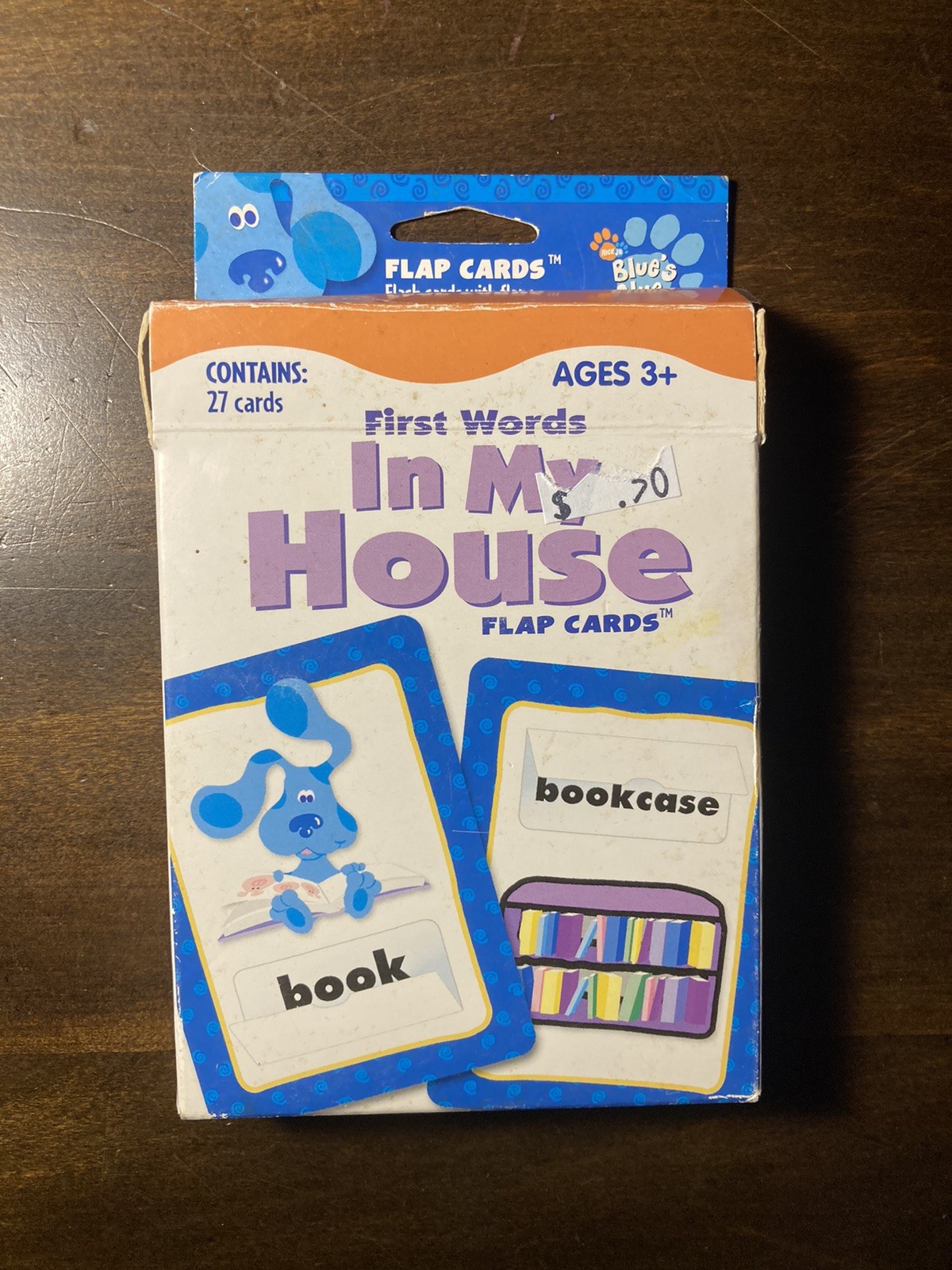 VTG 00’s Blue’s Clues Flash Cards Flap First Words In My House Complete Nick JR