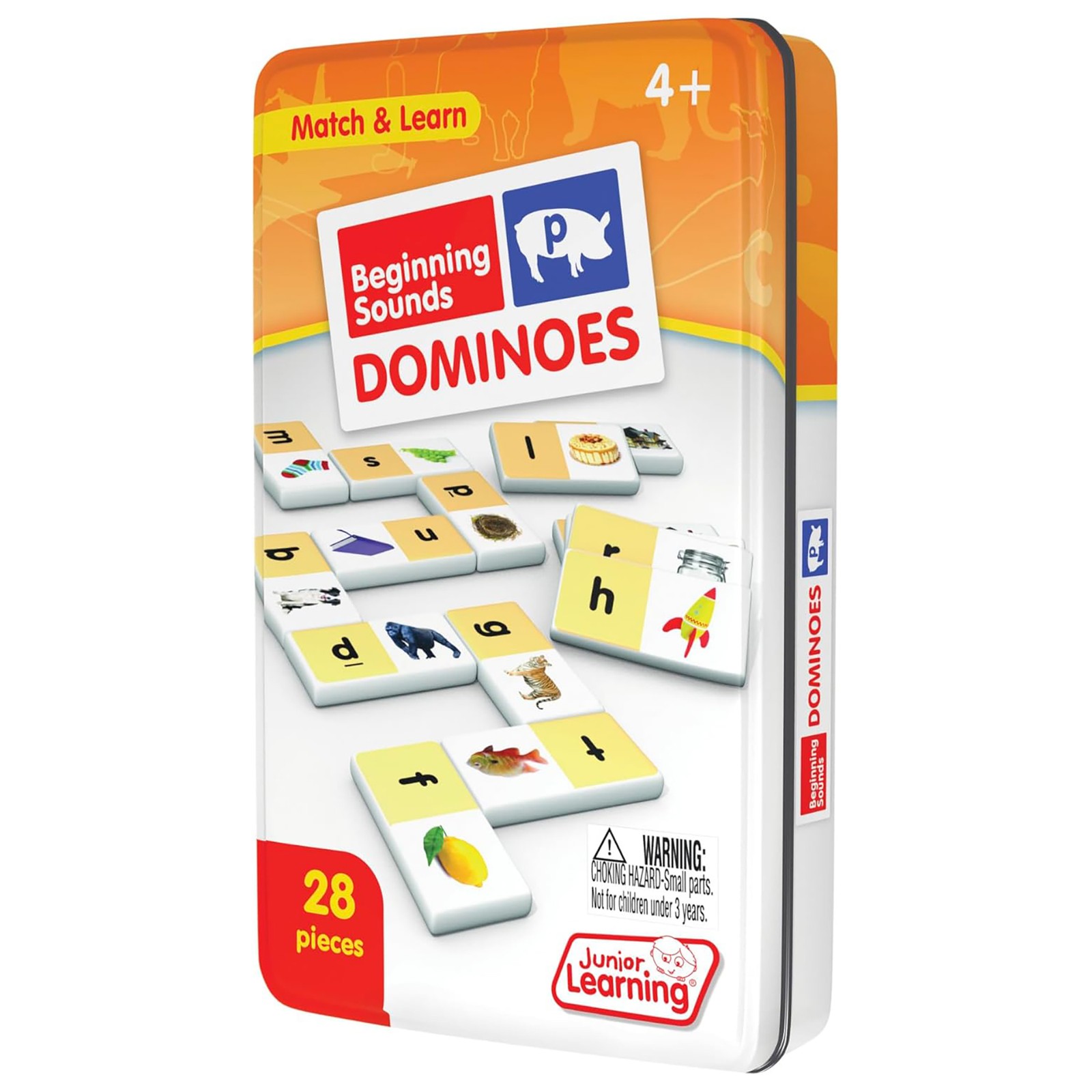 Beginning Sounds Dominoes Junior Learning for Ages 4-5 Kindergarten Learning