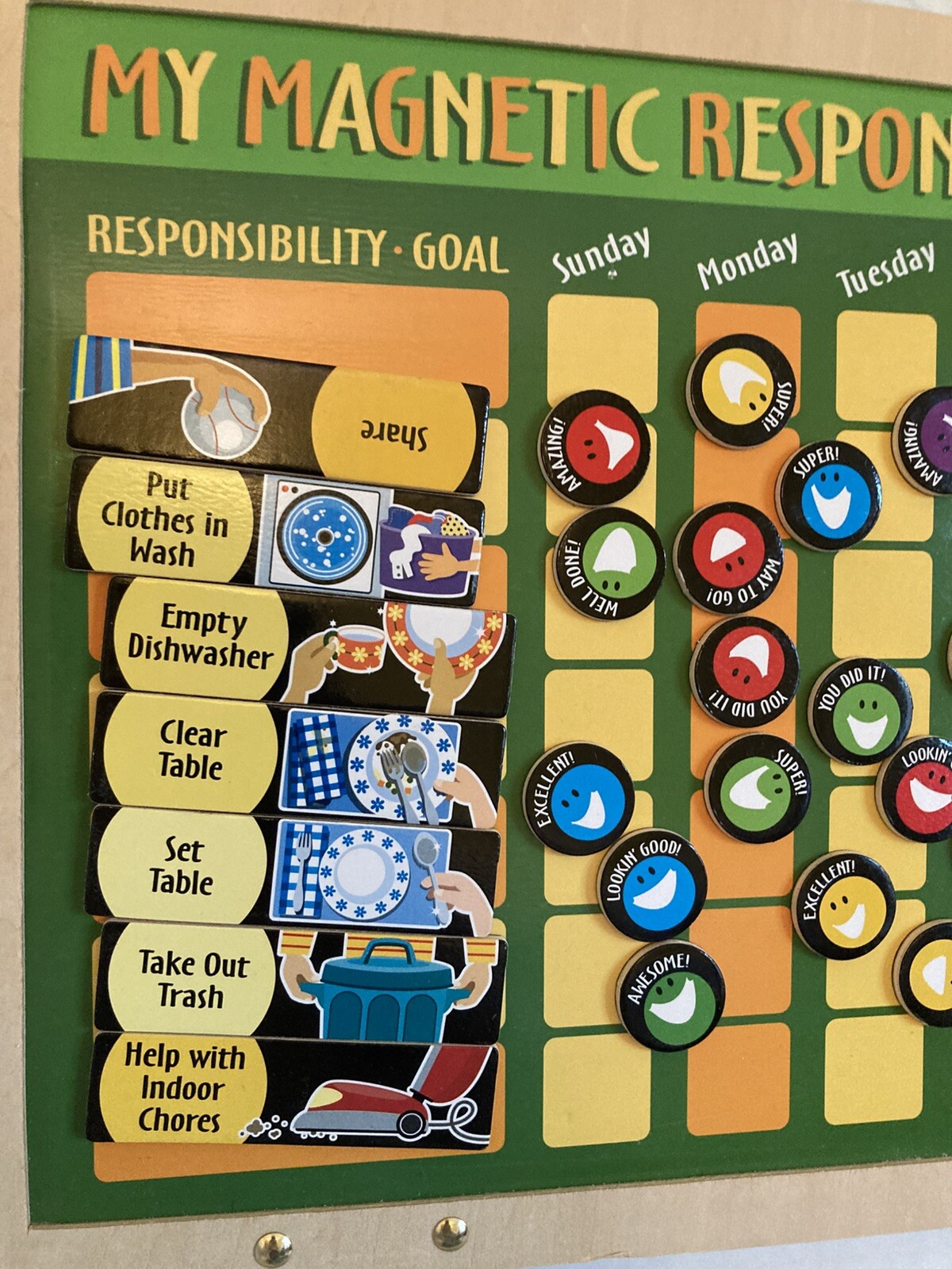 Melissa And Doug My Magnetic Responsibility Chart Kids Educational Organize A18