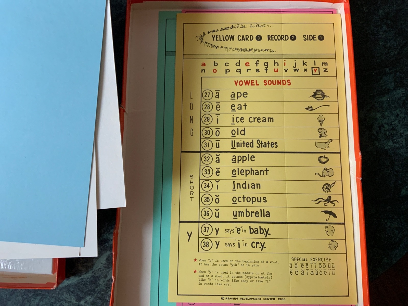 Vintage Reading and Spelling with Phonics w/phonics cards 1964