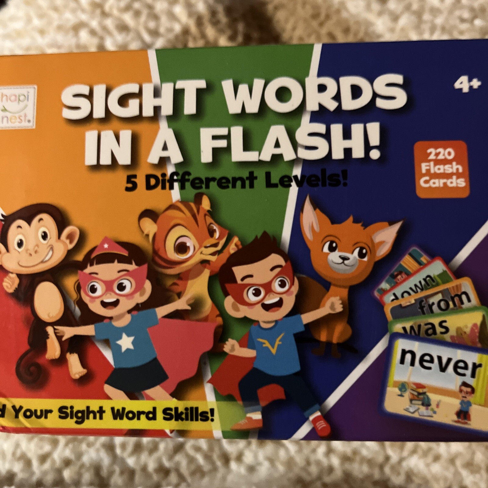 SpringFlower Sight Words Flash Cards with PicturesMotions&Sentences 220 Dolch…